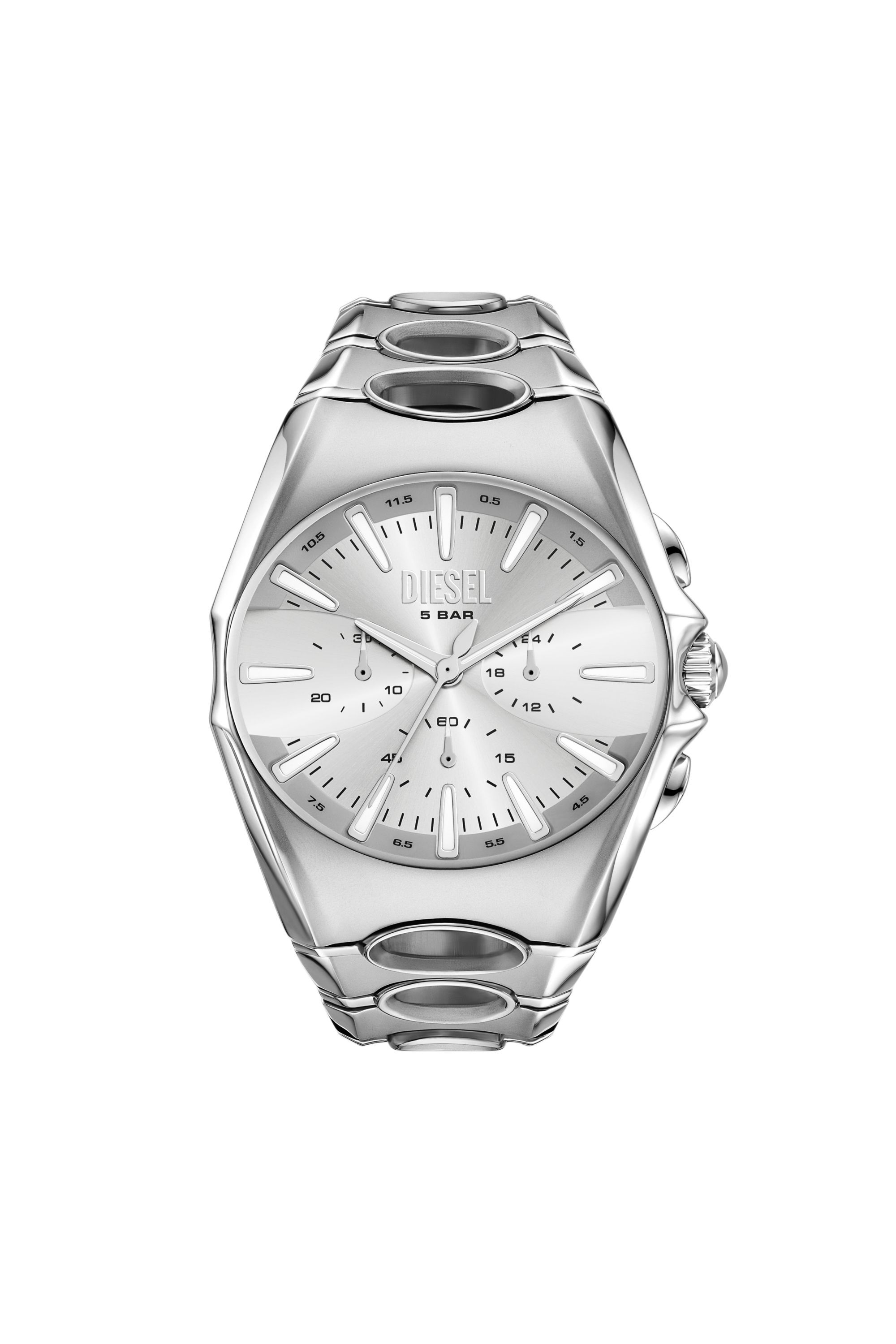Diesel - DZ4694 WATCH, Montre D-Curve acier inoxydable Homme in Gris argenté - 1