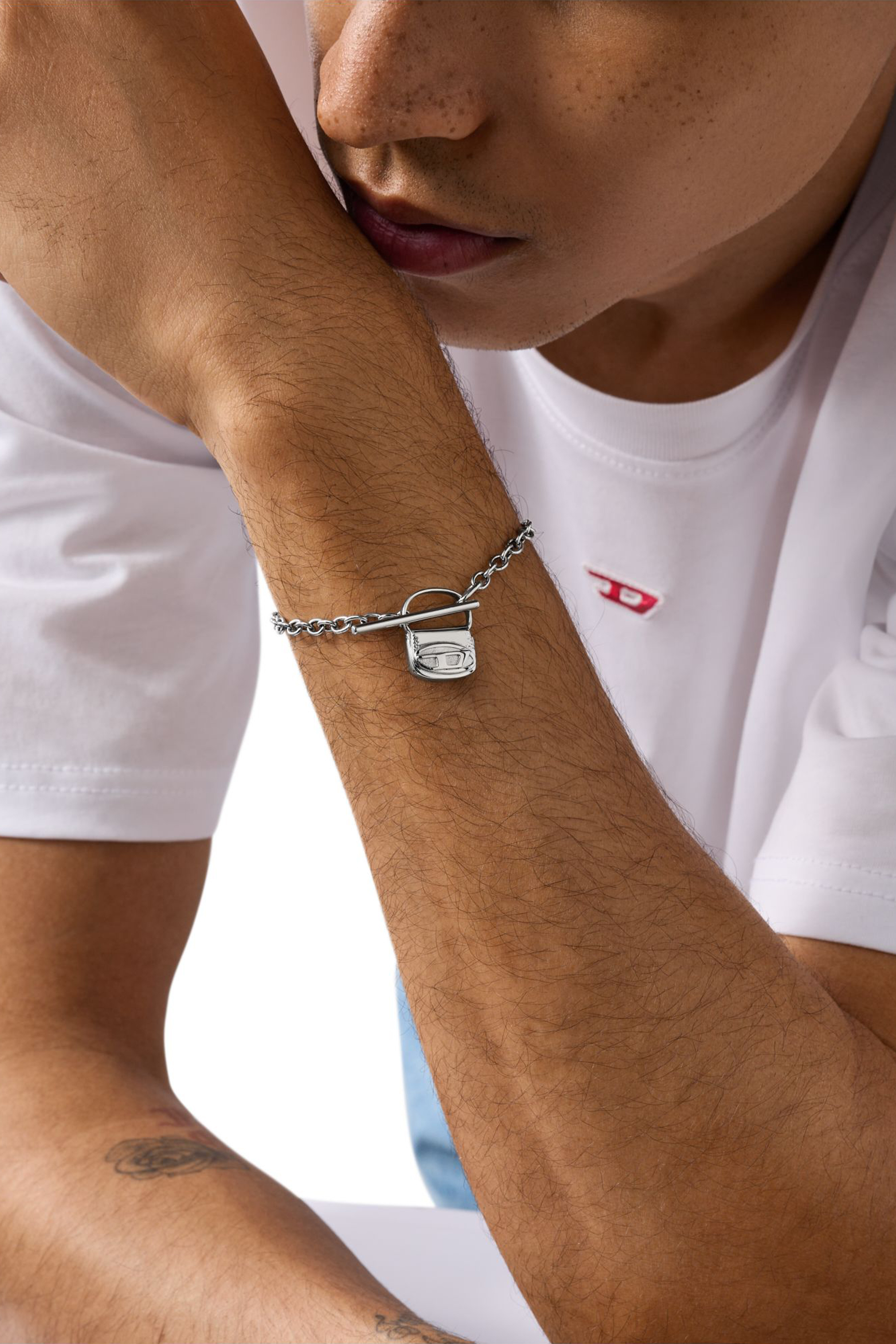 Diesel - DX1592040 JEWEL, Bracelet en acier inoxydable Mixte in Gris argenté - 4