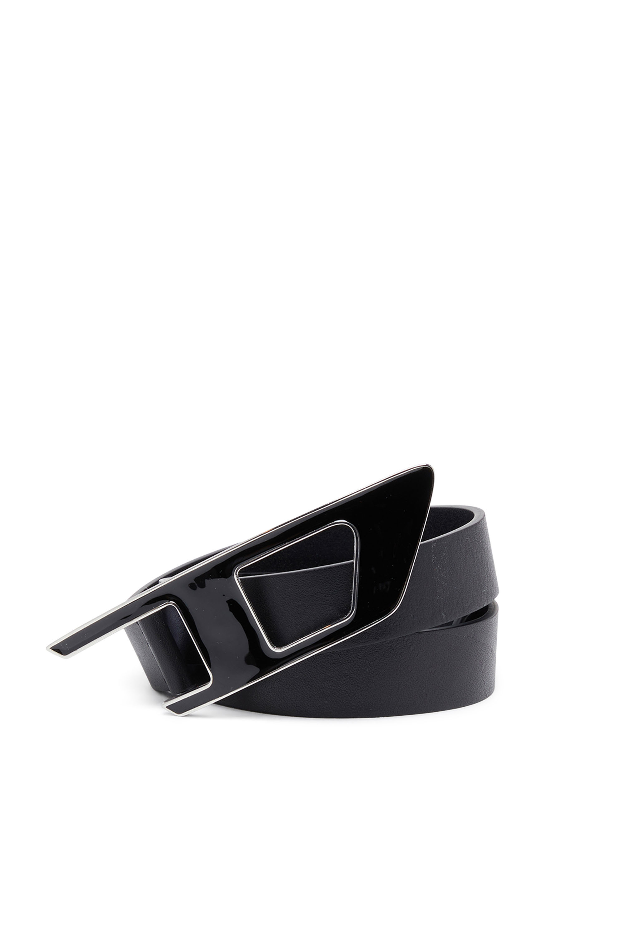 Diesel - B-DLOGO II, Ceinture 2.5 cm en cuir avec boucle D émaillée Femme in Noir - 3