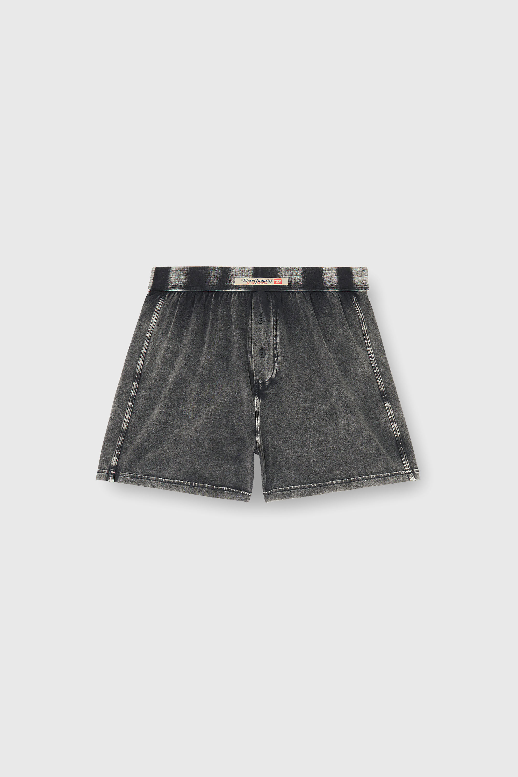 Diesel - STARPER-EL-DNM, Boxer en coton effet denim Homme in Gris - 2
