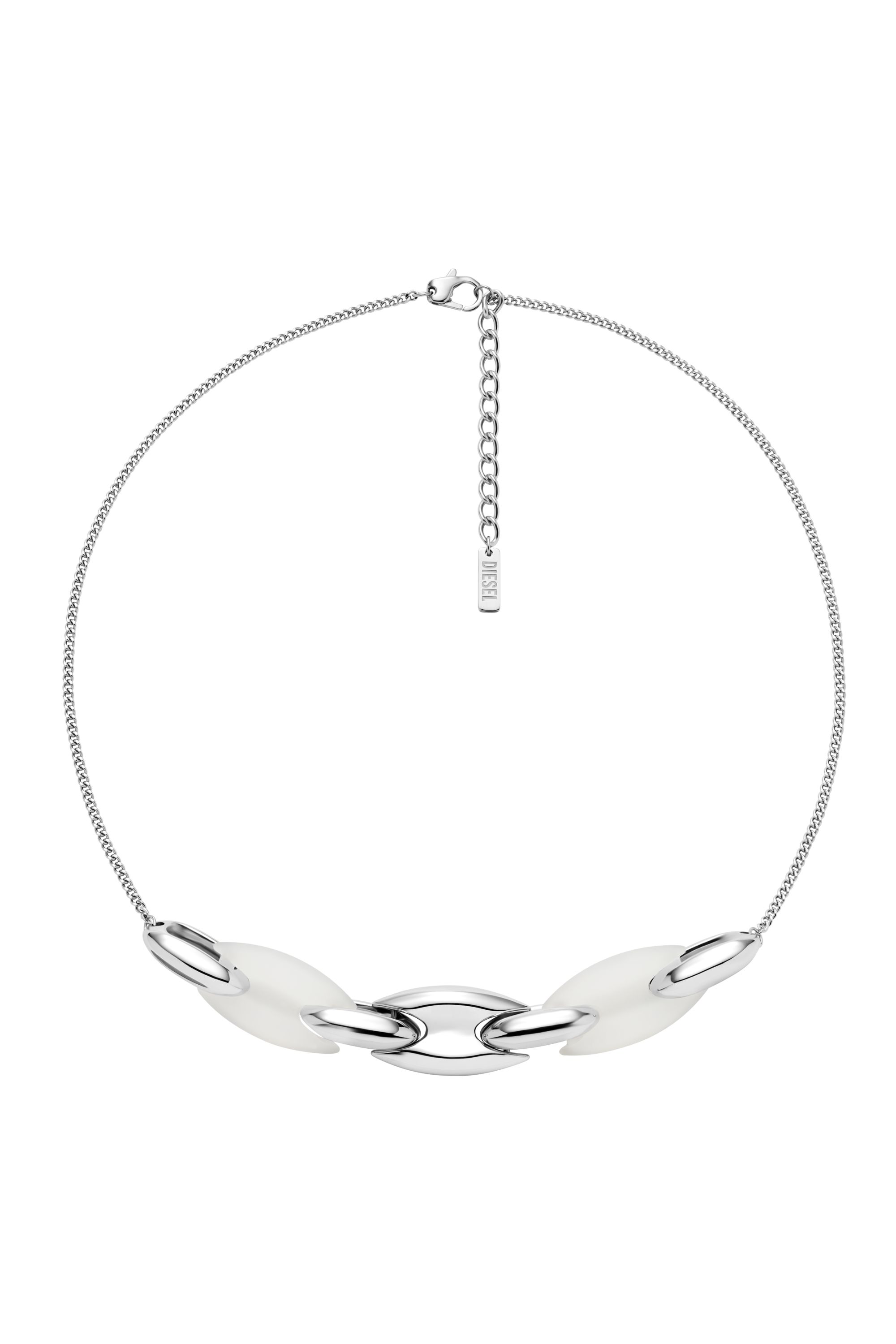 Diesel - DX1616040, Collier chaîne Metamorph en acier inoxydable et silicone Mixte in Gris argenté - 1