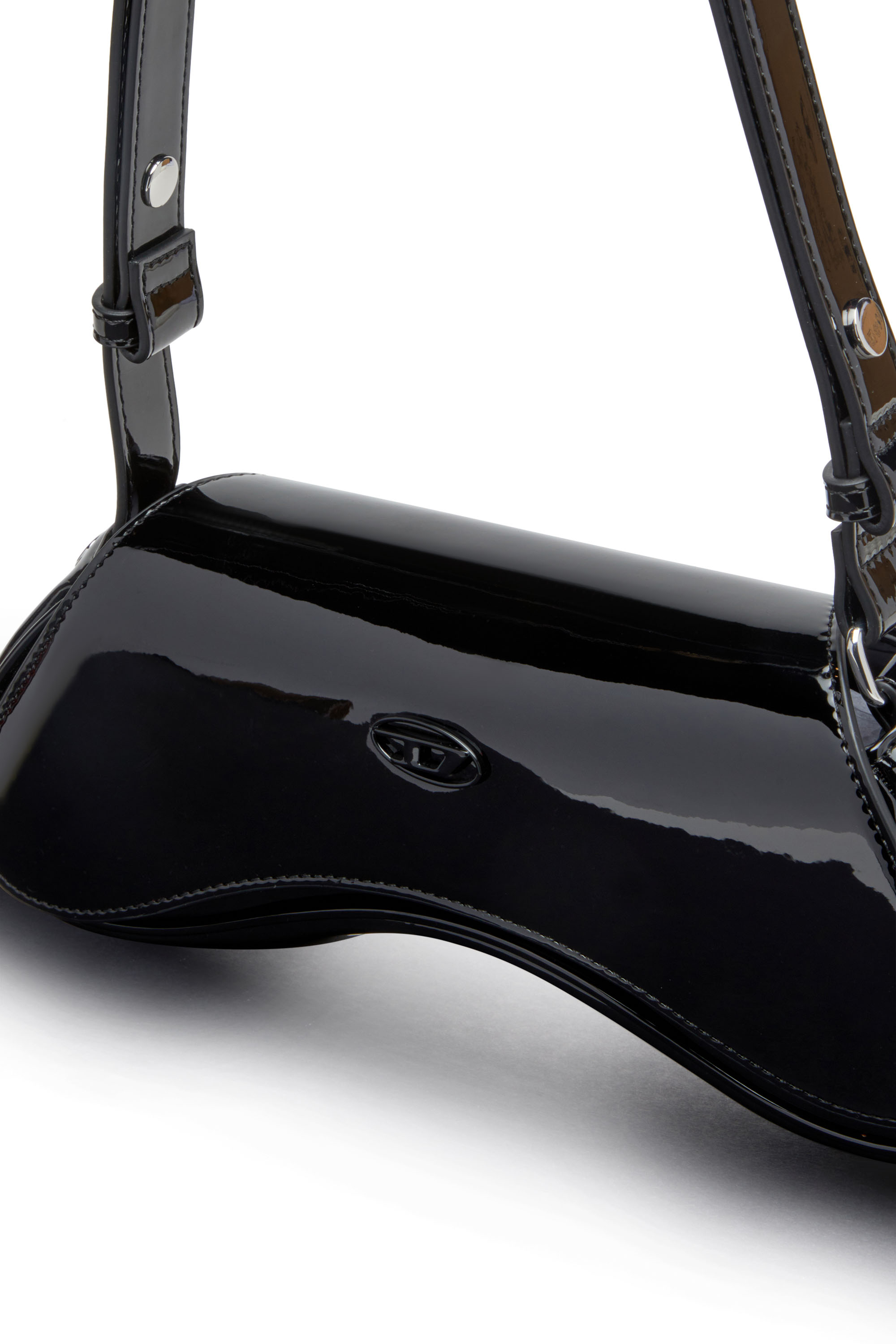 Diesel - PLAY CROSSBODY, Woman's Play-Crossbody bag in glossy PU in Black - 6