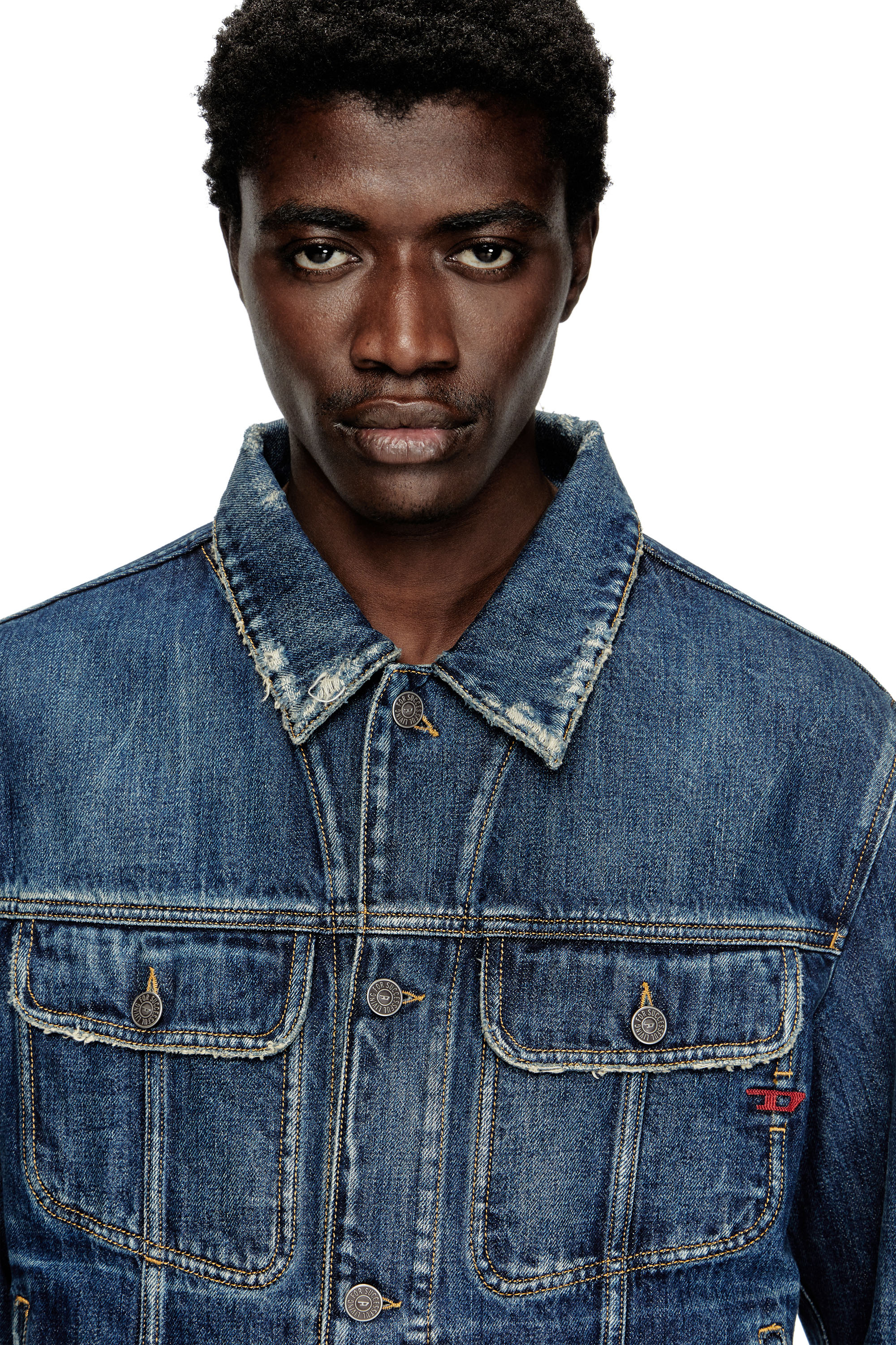 Diesel - D-BARCY, Veste trucker avec un fit regular Homme in Bleu - 5