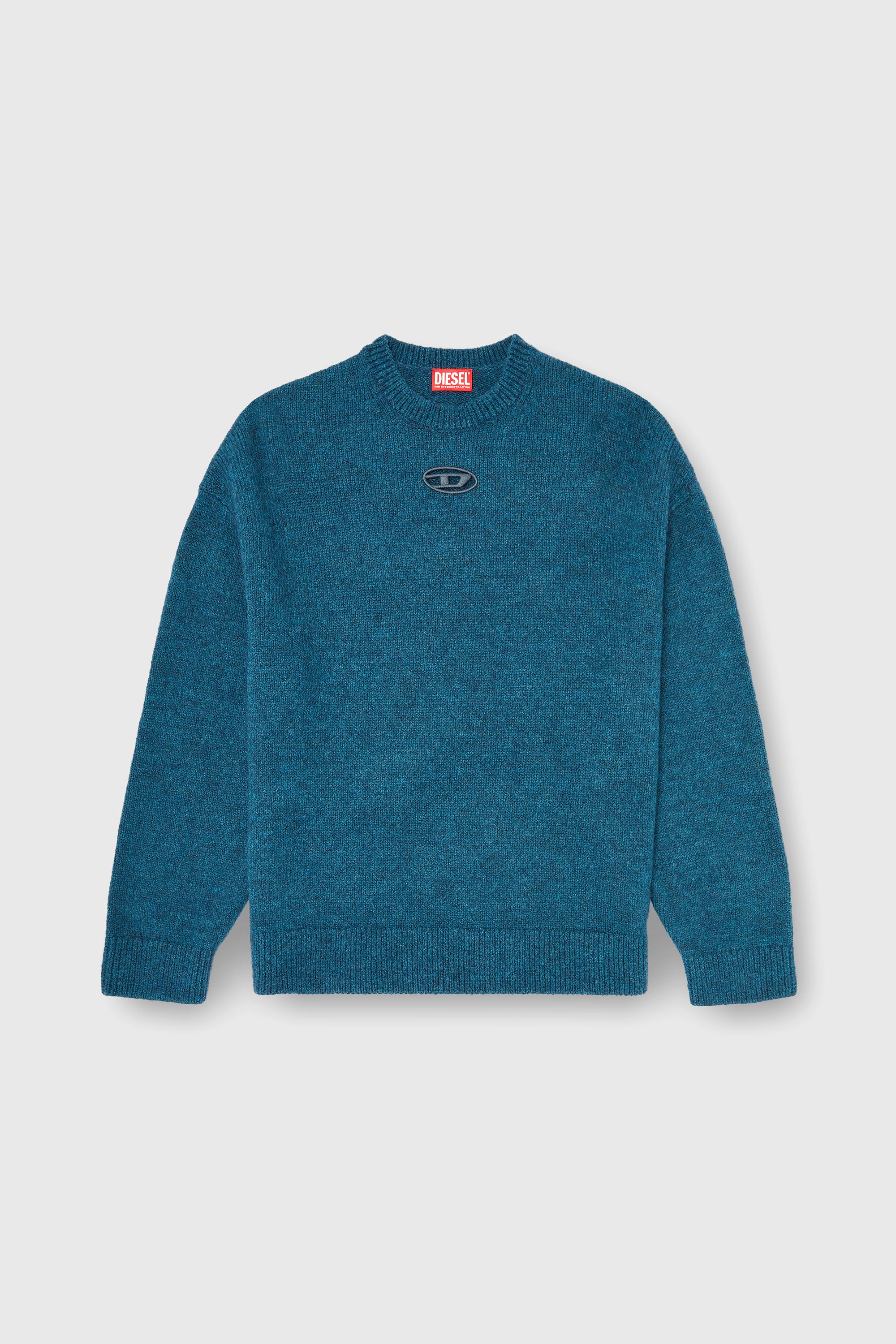 Diesel - K-AREESO, Man's Jumper in wool and alpaca blend in Water Green - 1