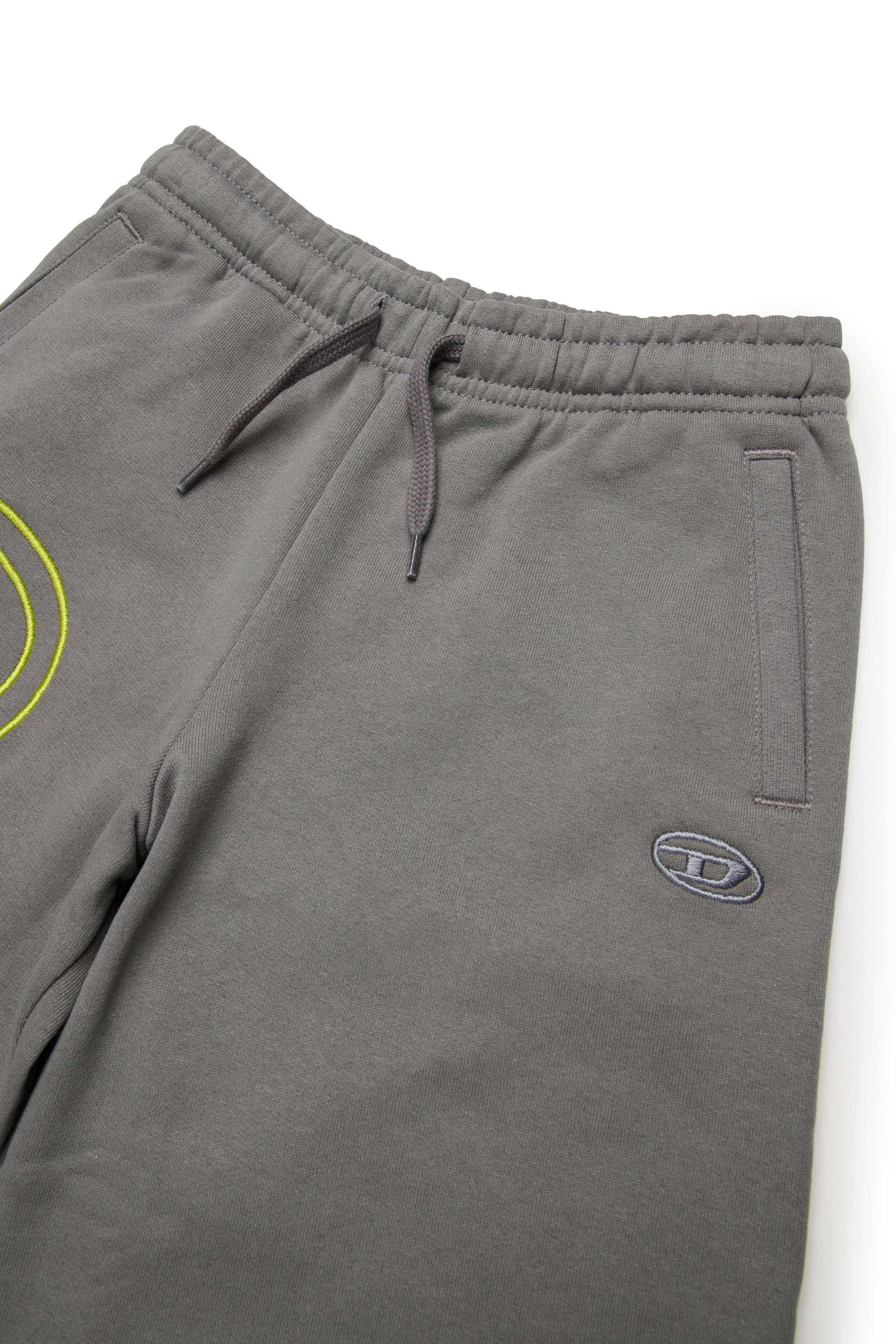 Diesel - PBETTYMEGOVALD, Short de survêtement avec broderie Oval D Homme in Gris - 3