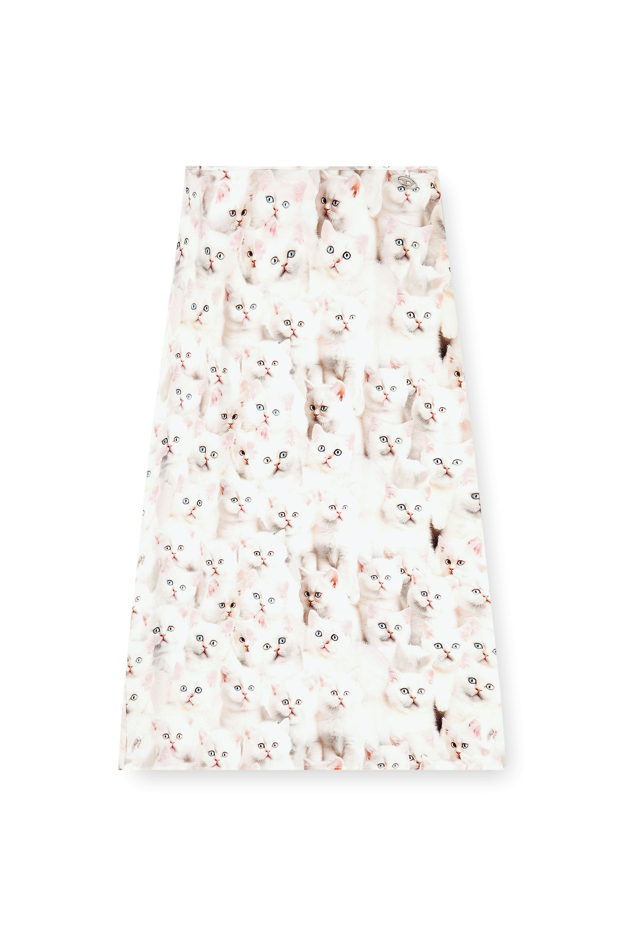 O-RCHID-R1, White Diesel - O-RCHID-R1, Woman's Midi skirt in viscose with all-over print in White - 2