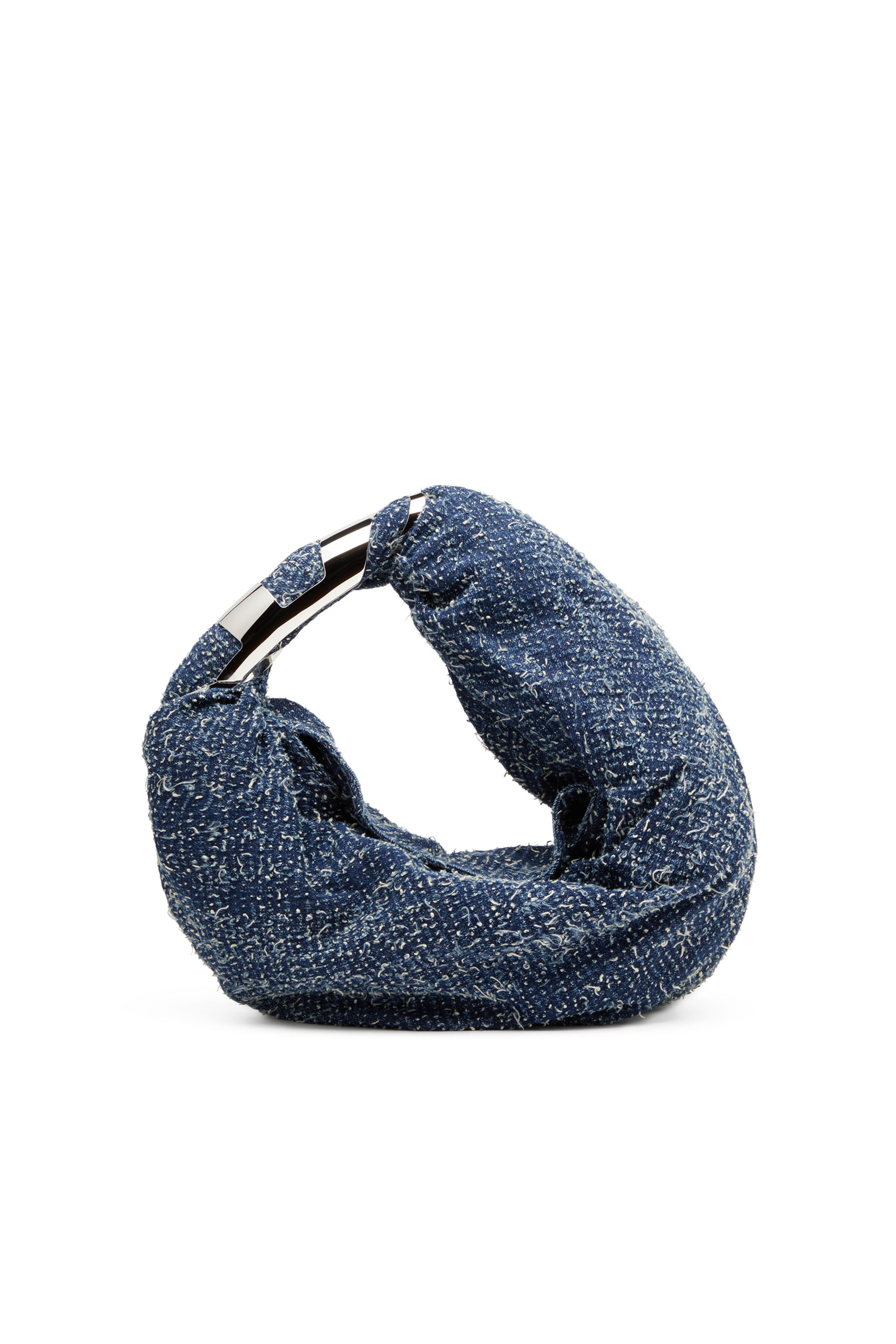 Diesel - GRAB-D HOBO S, Grab-D S-Sac hobo en denim bouclé Femme in Bleu - 1