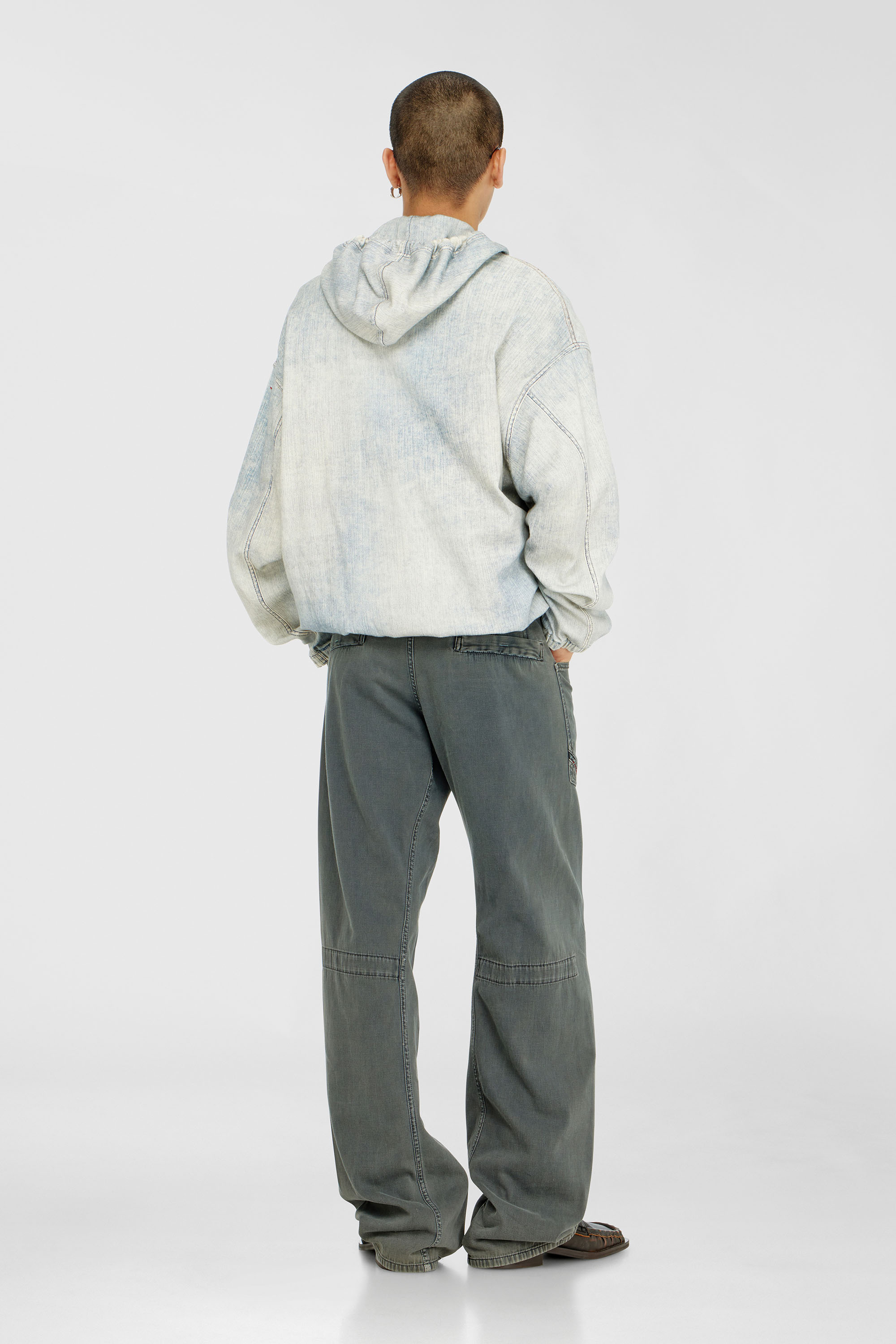 Diesel - Relaxed Jeans D-Zeta 068WR Homme, Gris - Image 3