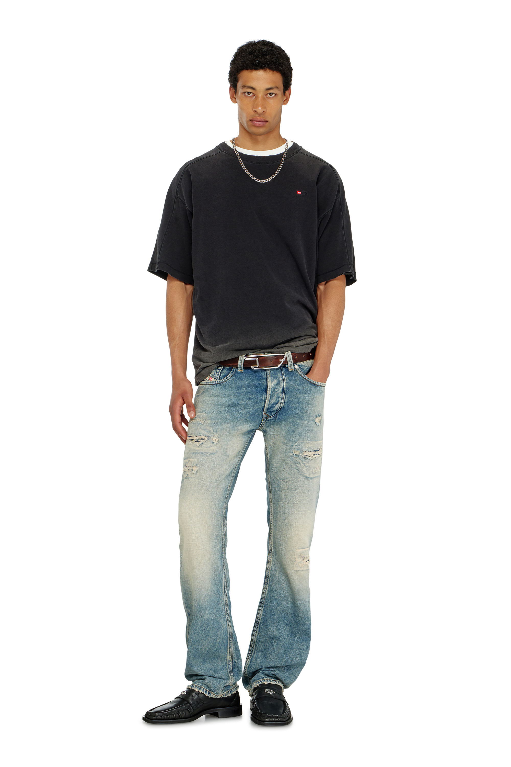 Diesel - T-CROX, T-shirt en coton &agrave; effet d&eacute;grad&eacute; Homme in ToBeDefined - 1