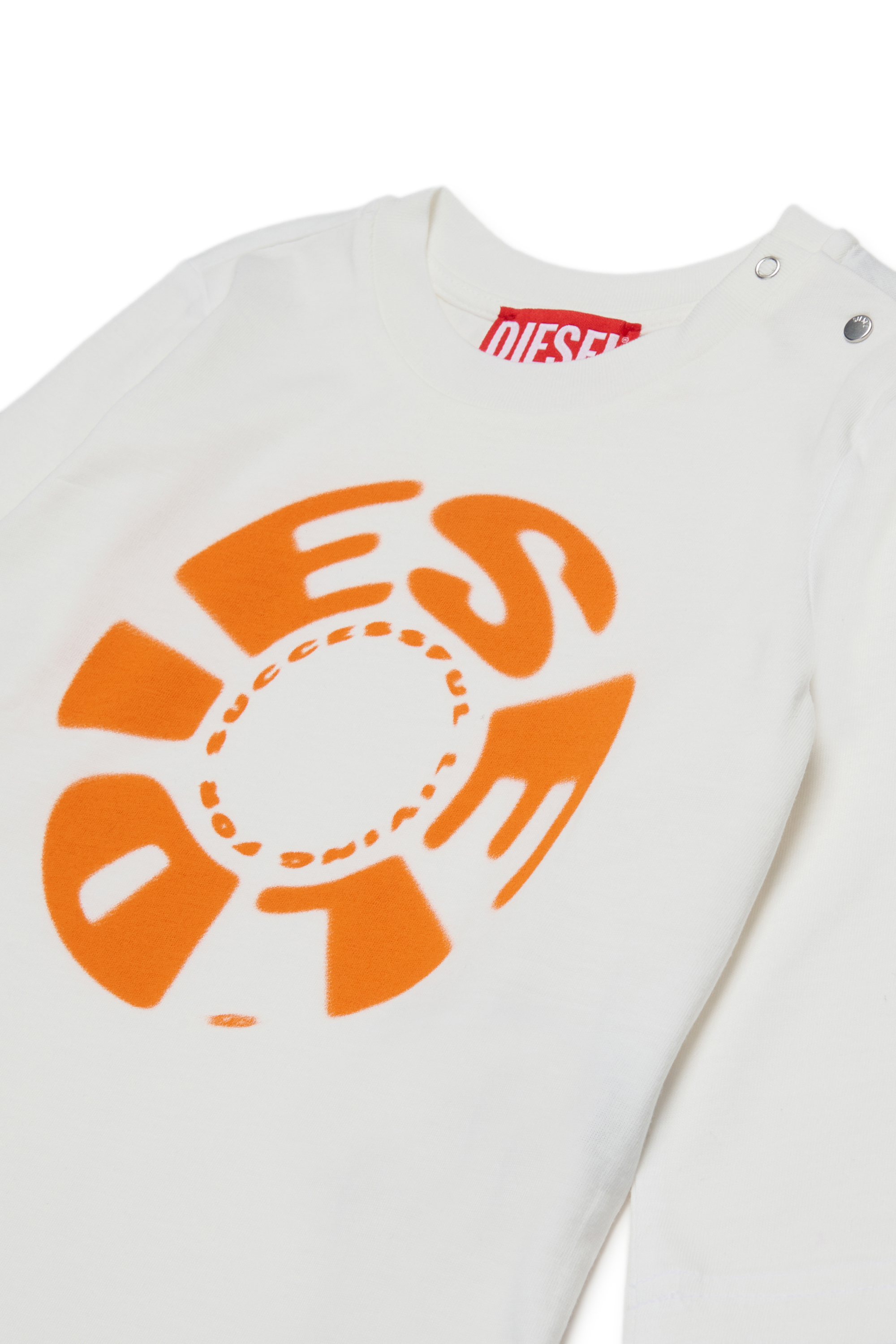 Diesel - TRAVONB, T-shirt en coton avec imprimé Homme in Blanc - 3