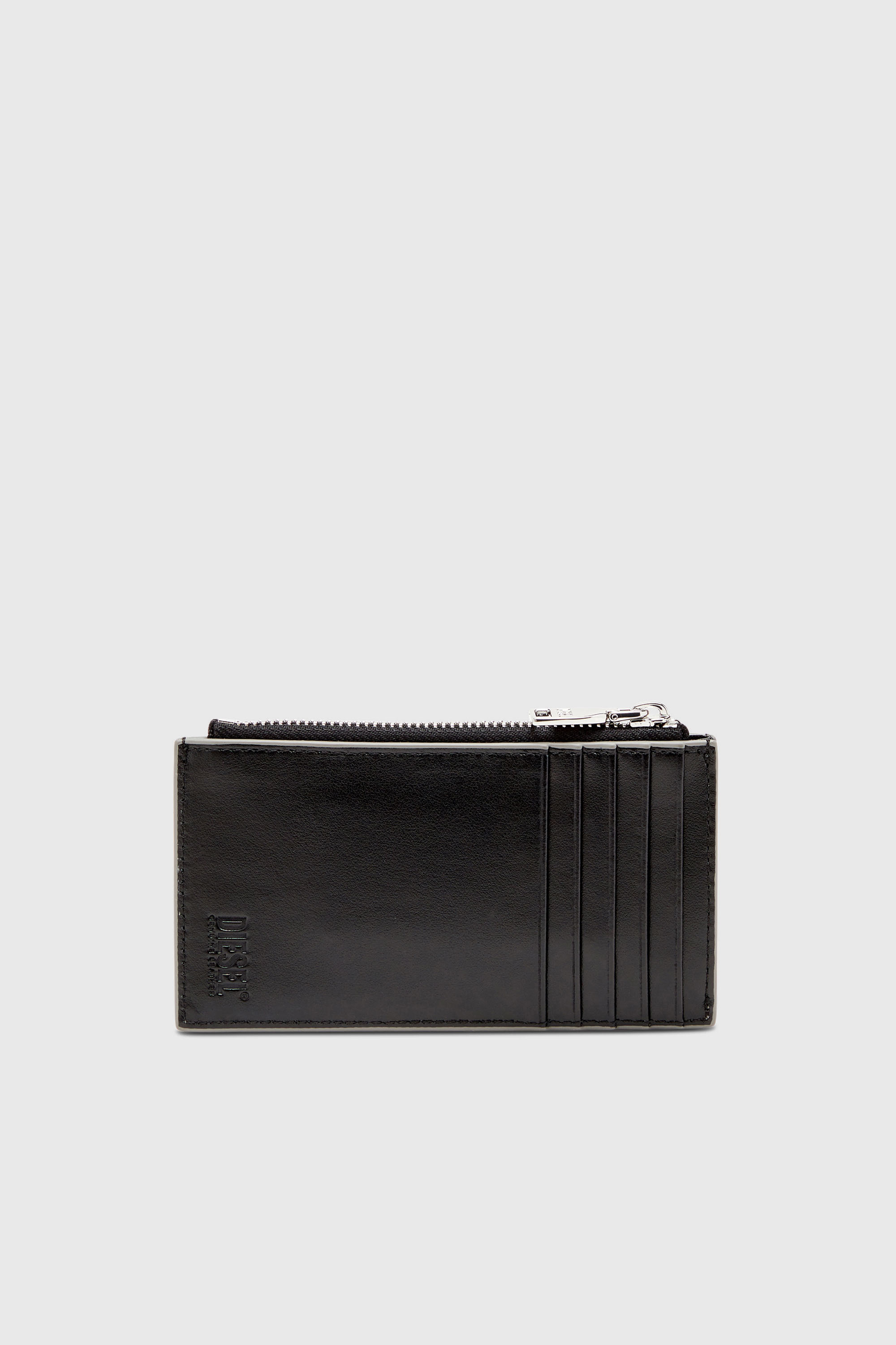 Diesel - 1DR CARD HOLDER III, Woman's Card holder in mirror leather in Silver - 2