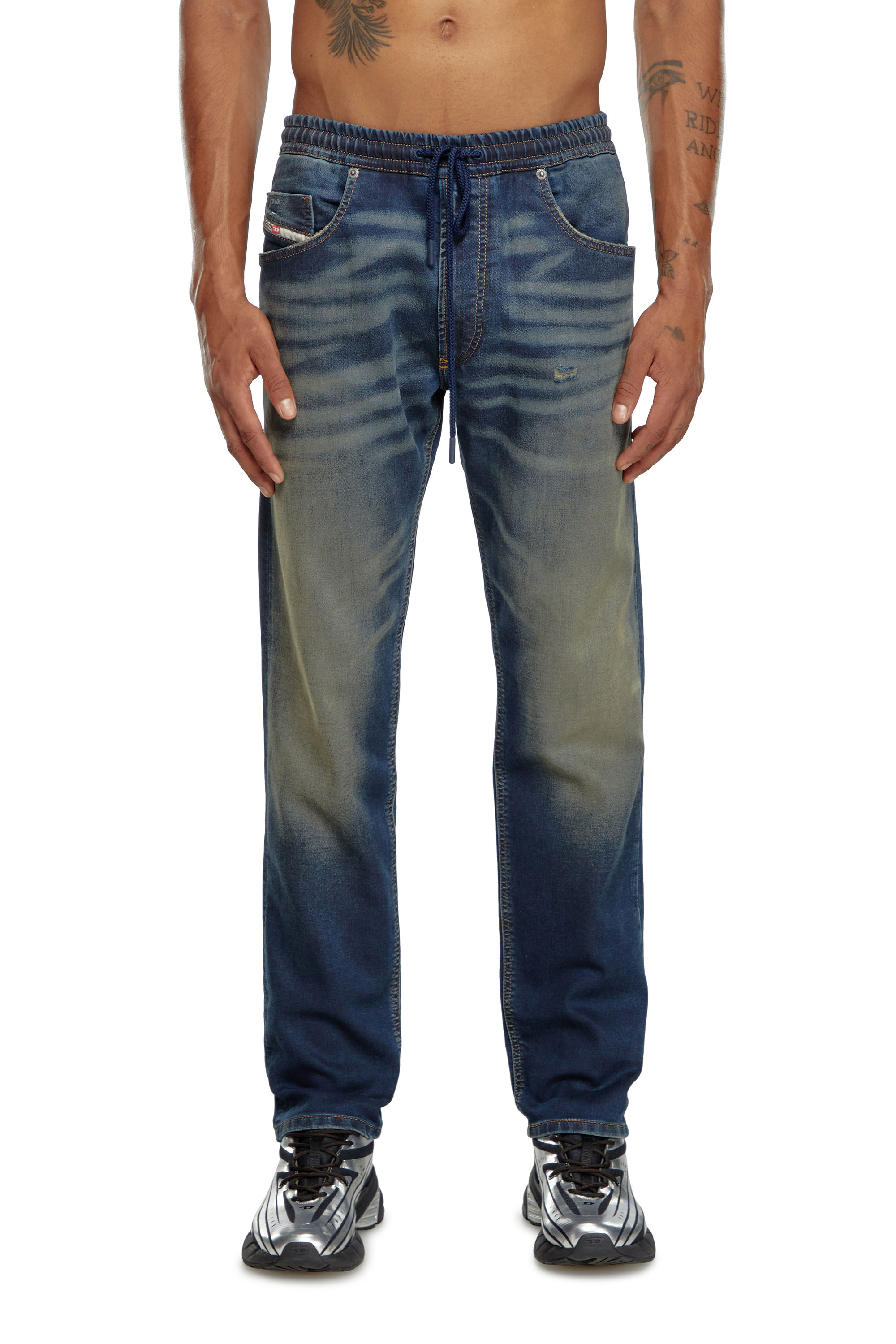 Diesel - Homme Tapered 2030 D-Krooley Joggjeans® 09J34, Bleu Foncé - Image 2