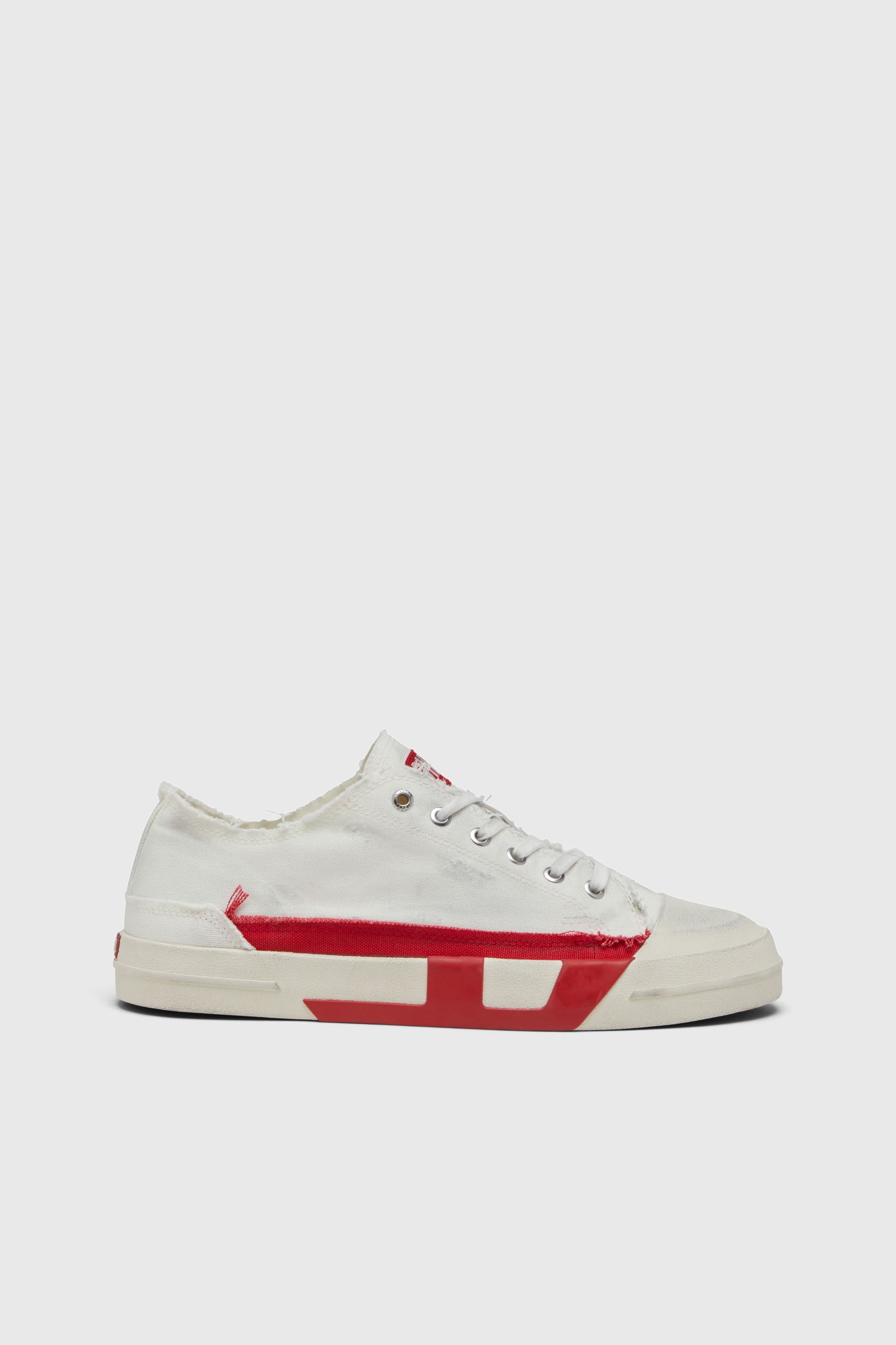 Diesel - S-D-VERSE LOW II, S-D-Verse-Baskets en toile &agrave; effet sali Homme in Polychrome - 1