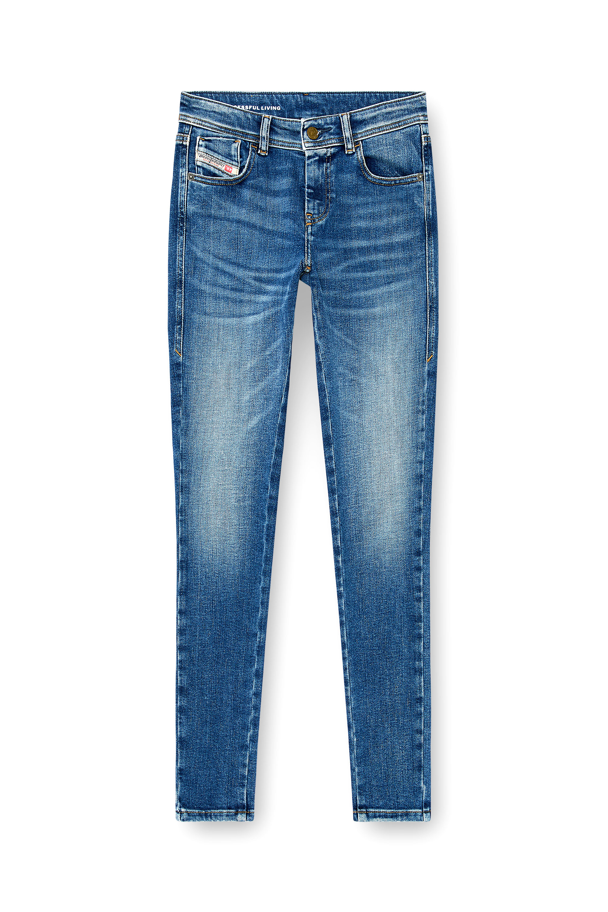 Diesel - Skinny Jeans 2017 Slandy 09P71 Femme, Bleu moyen - Image 3