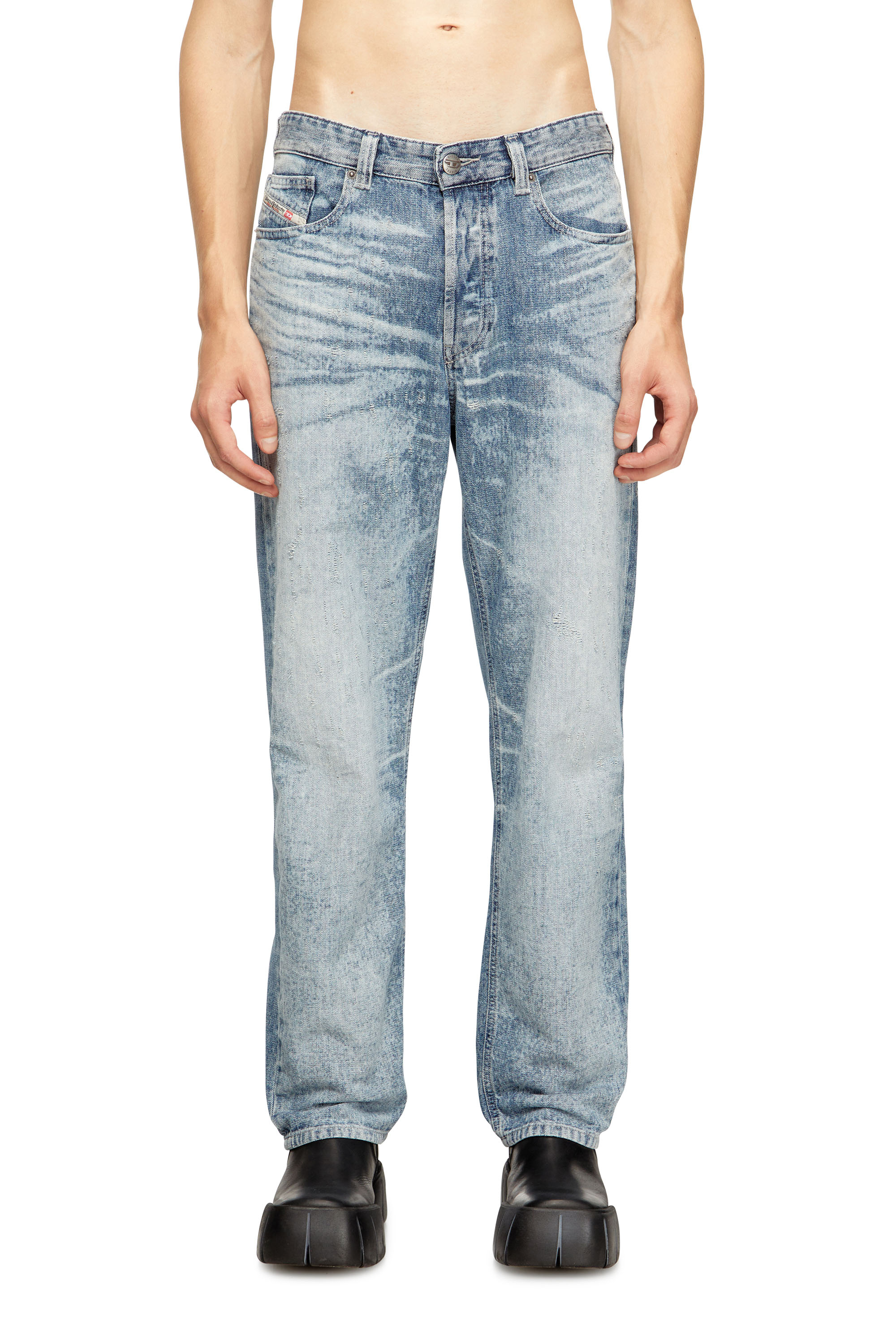 Diesel - Regular Jeans 2024 D-Macs 068TY Homme, Bleu Clair - Image 3