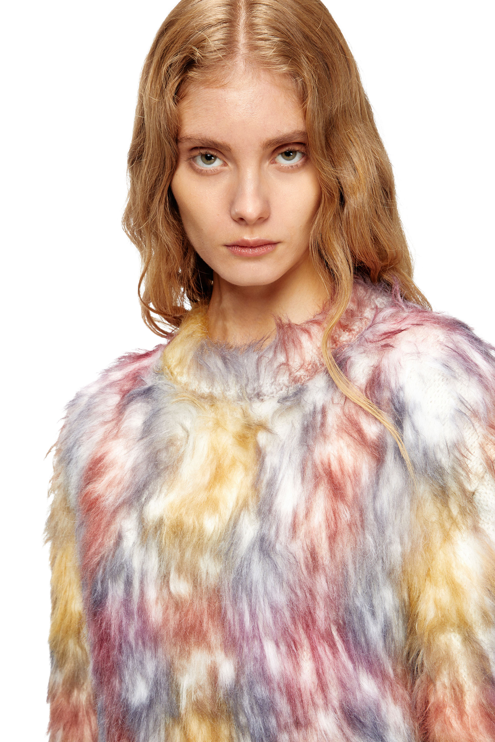 Diesel - M-BERRY, Pull moelleux avec imprimé à carreaux Femme in Polychrome - 5