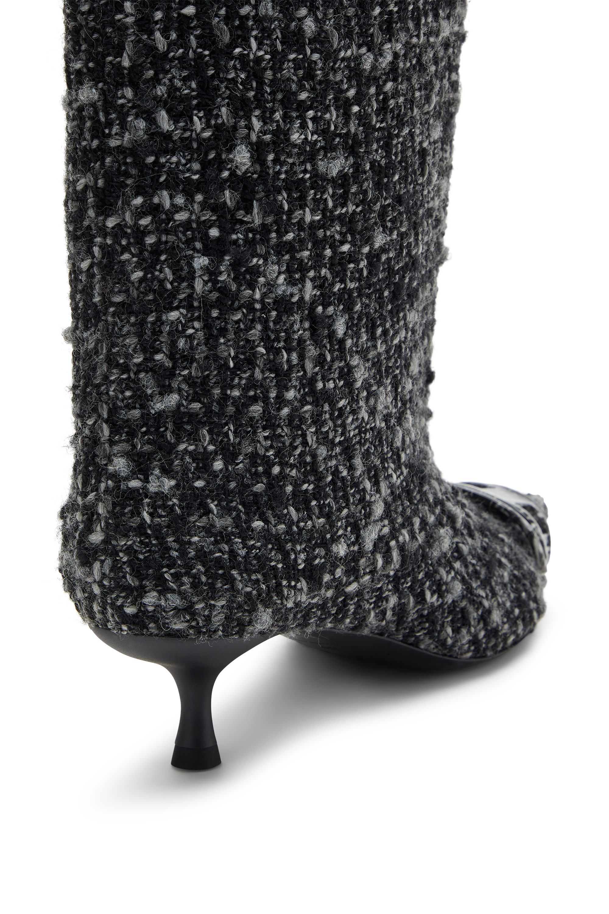 Diesel - D-VENUS 40 KB TUBE, Bottes hauteur genou en bouclé Femme in Noir - 4