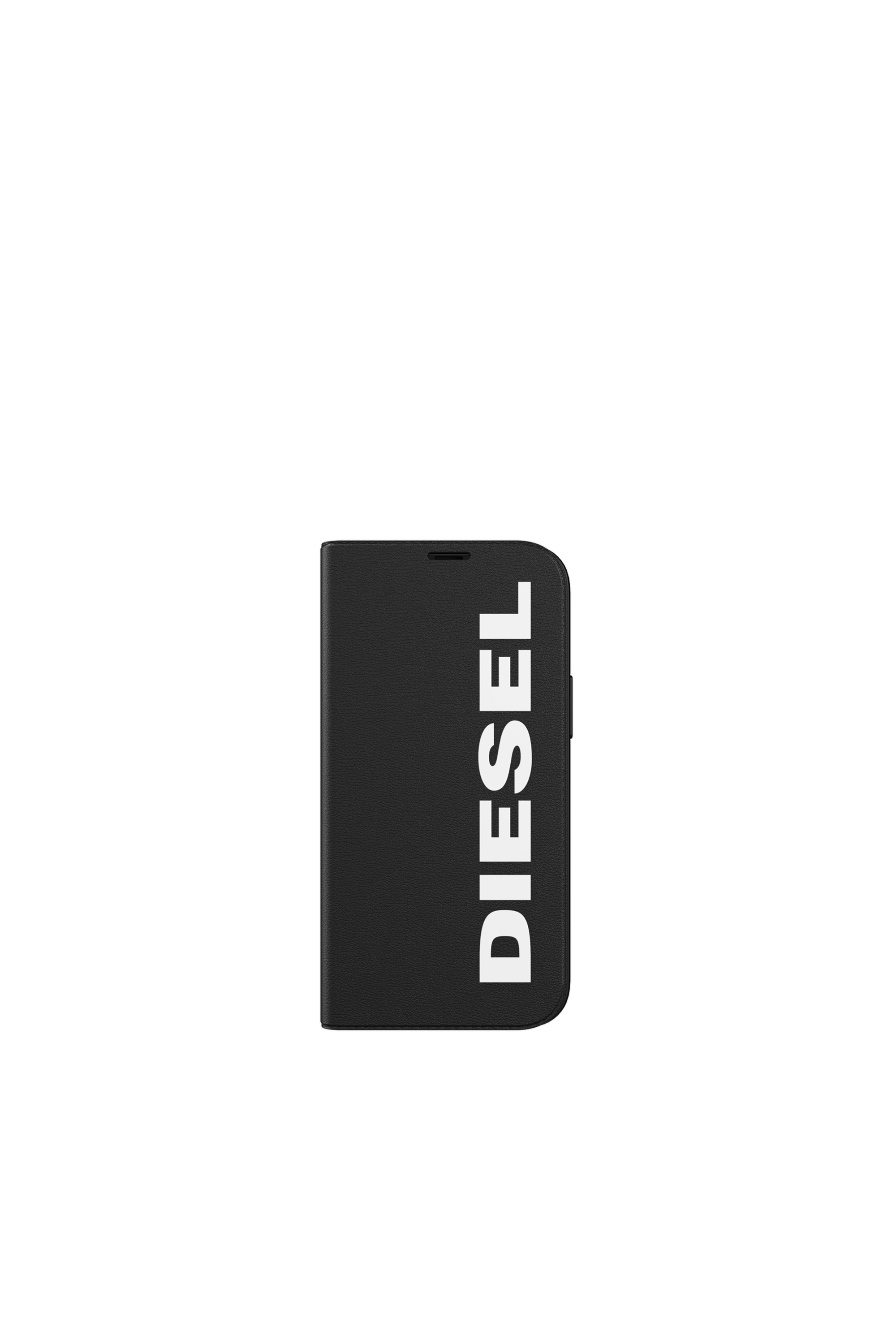 Diesel - 42485 BOOKLET CASE, &Eacute;tui folio pur iPhone 12 Mini Mixte in Noir - 2