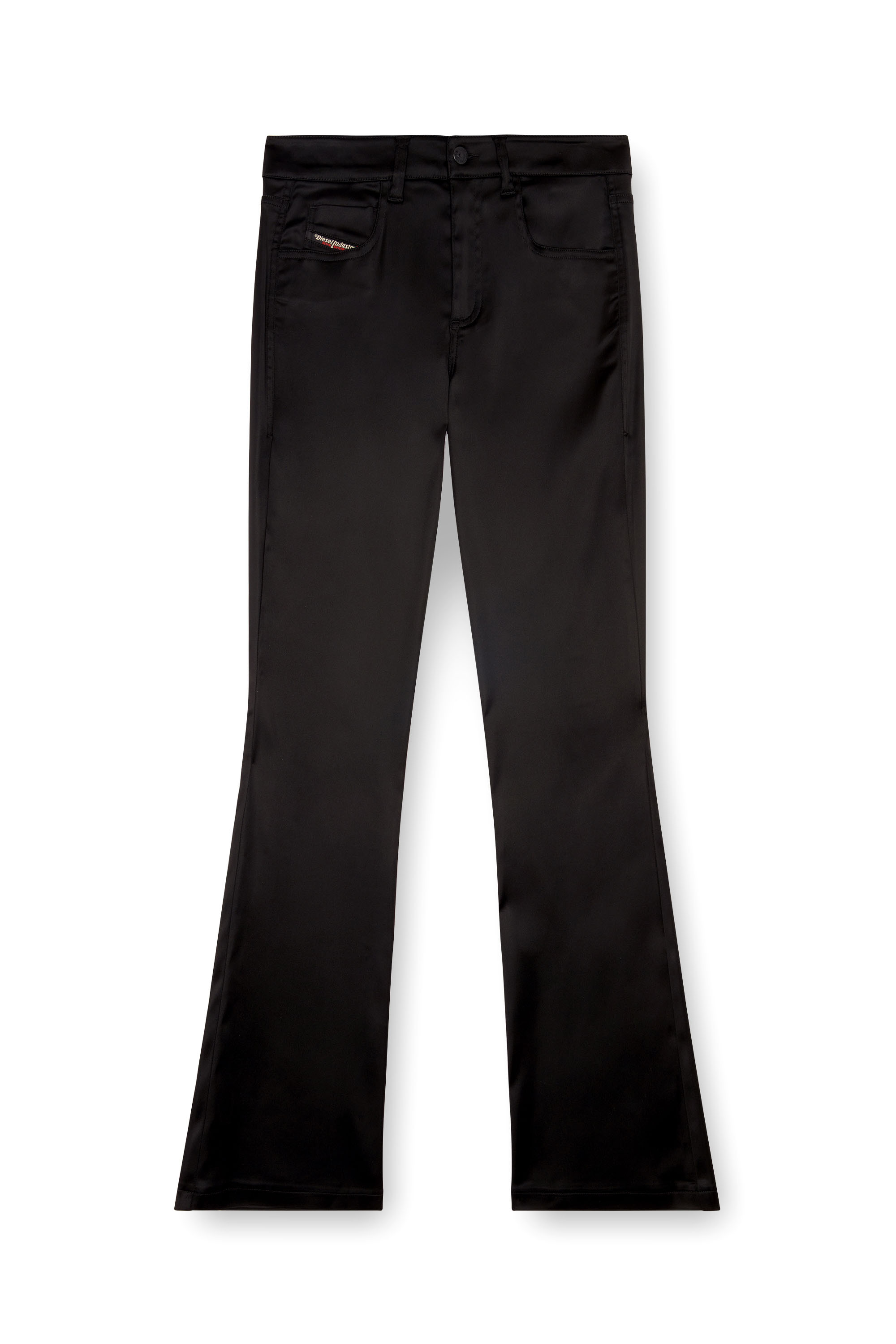Diesel - P-EBBEY, Femme Pantalon à 5 poches en satin stretch in Noir - Image 3