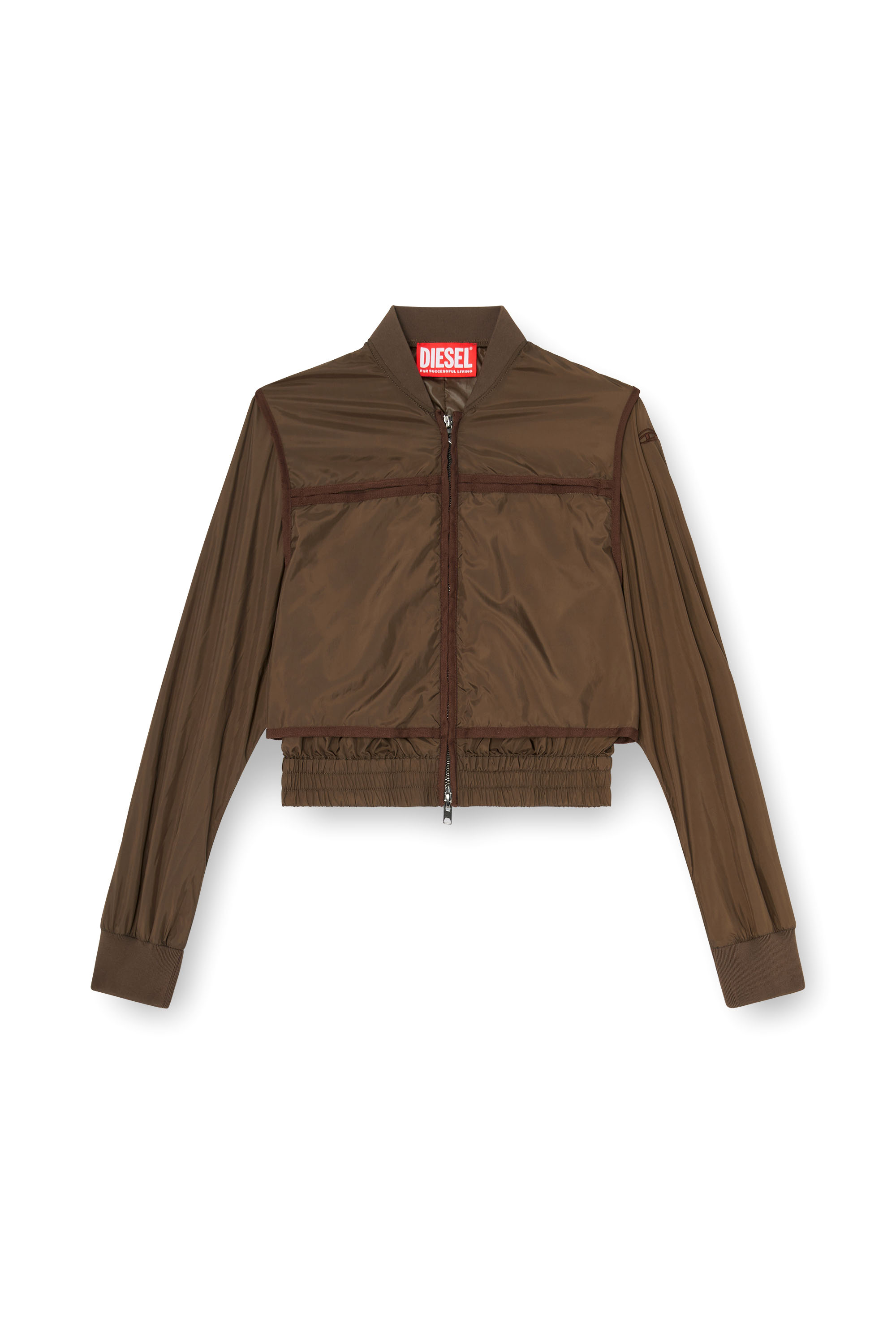 Diesel - G-OTHAM, Veste en nylon avec bandes ton sur ton Femme in ToBeDefined - 3