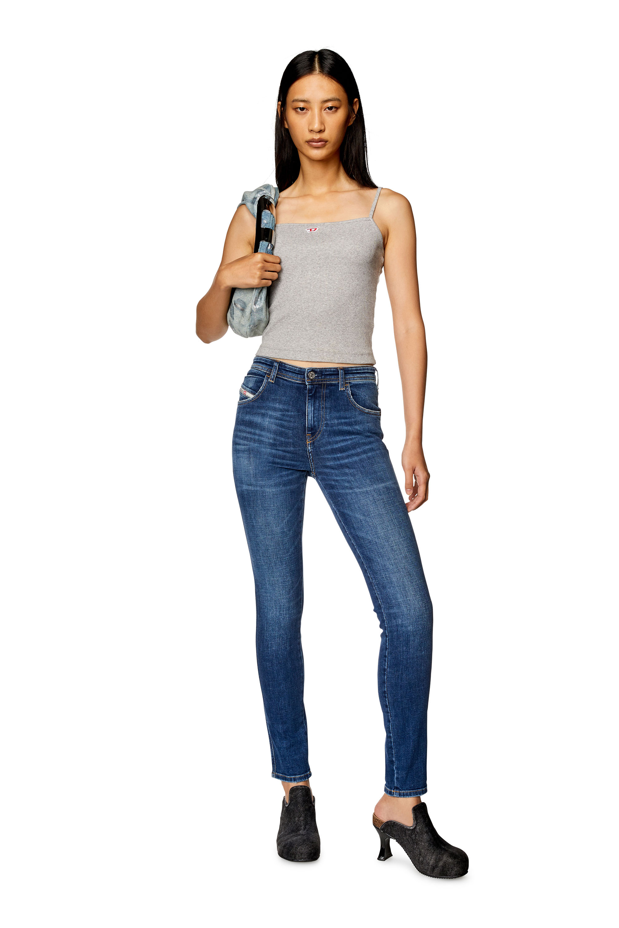 Diesel - Skinny Jeans 2015 Babhila 09H63 Femme, Bleu Fonc&eacute; - Image 1