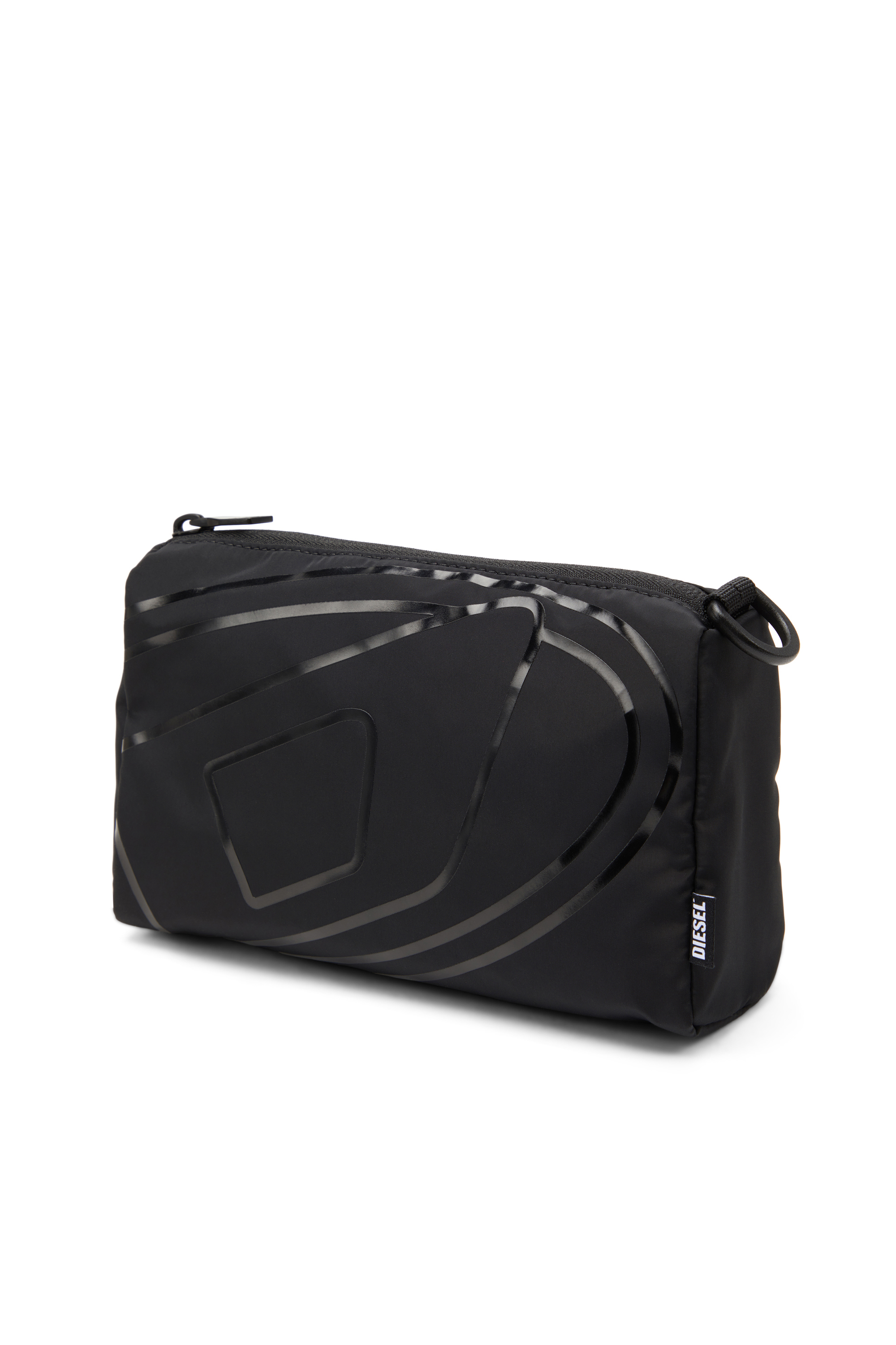 Diesel - DRAPE POUCH, Pochette en nylon avec imprimé Oval D Homme in Noir - 5