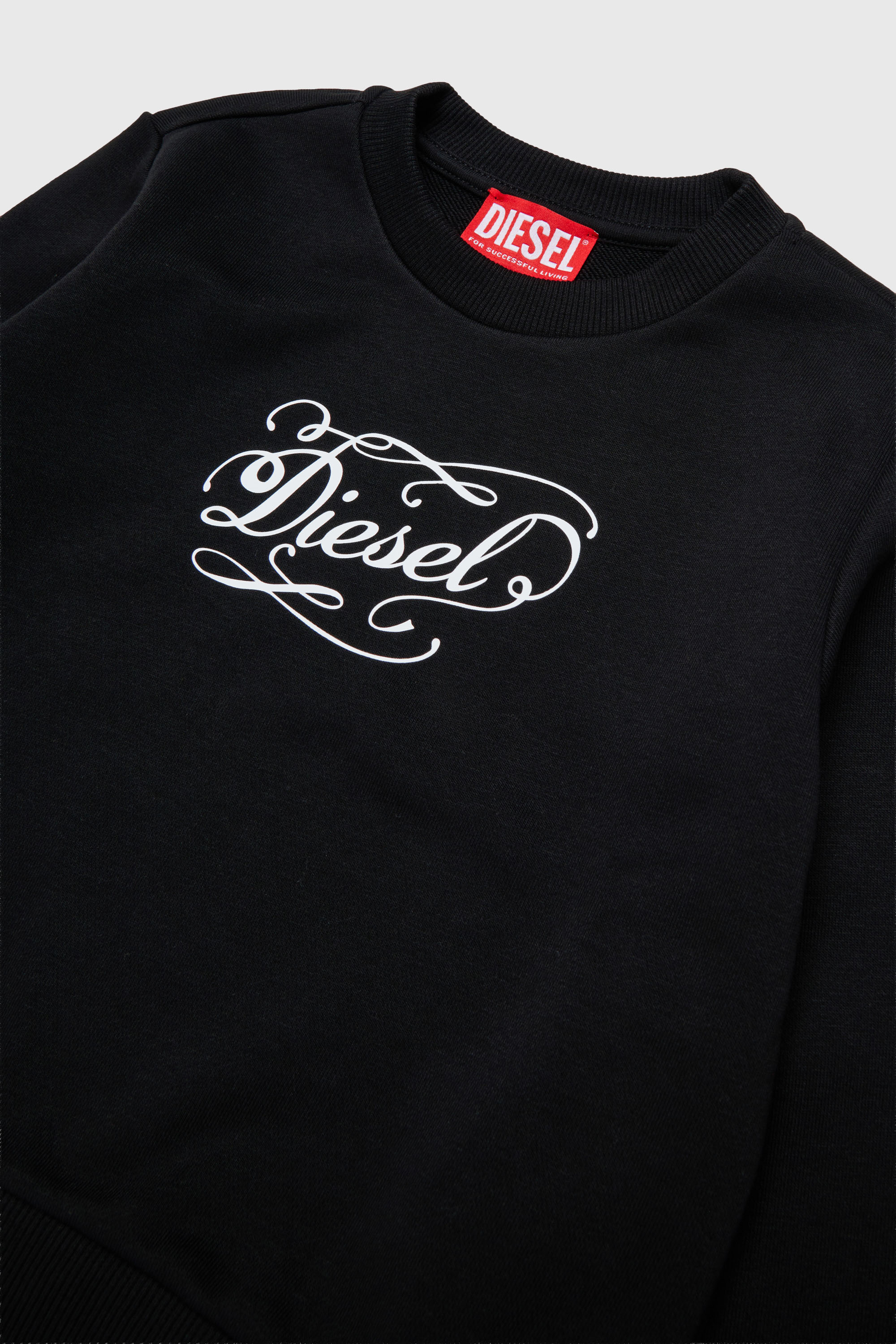 Diesel - SCORSY, Woman's Sweatshirt with whimsical logo print in Black - 3