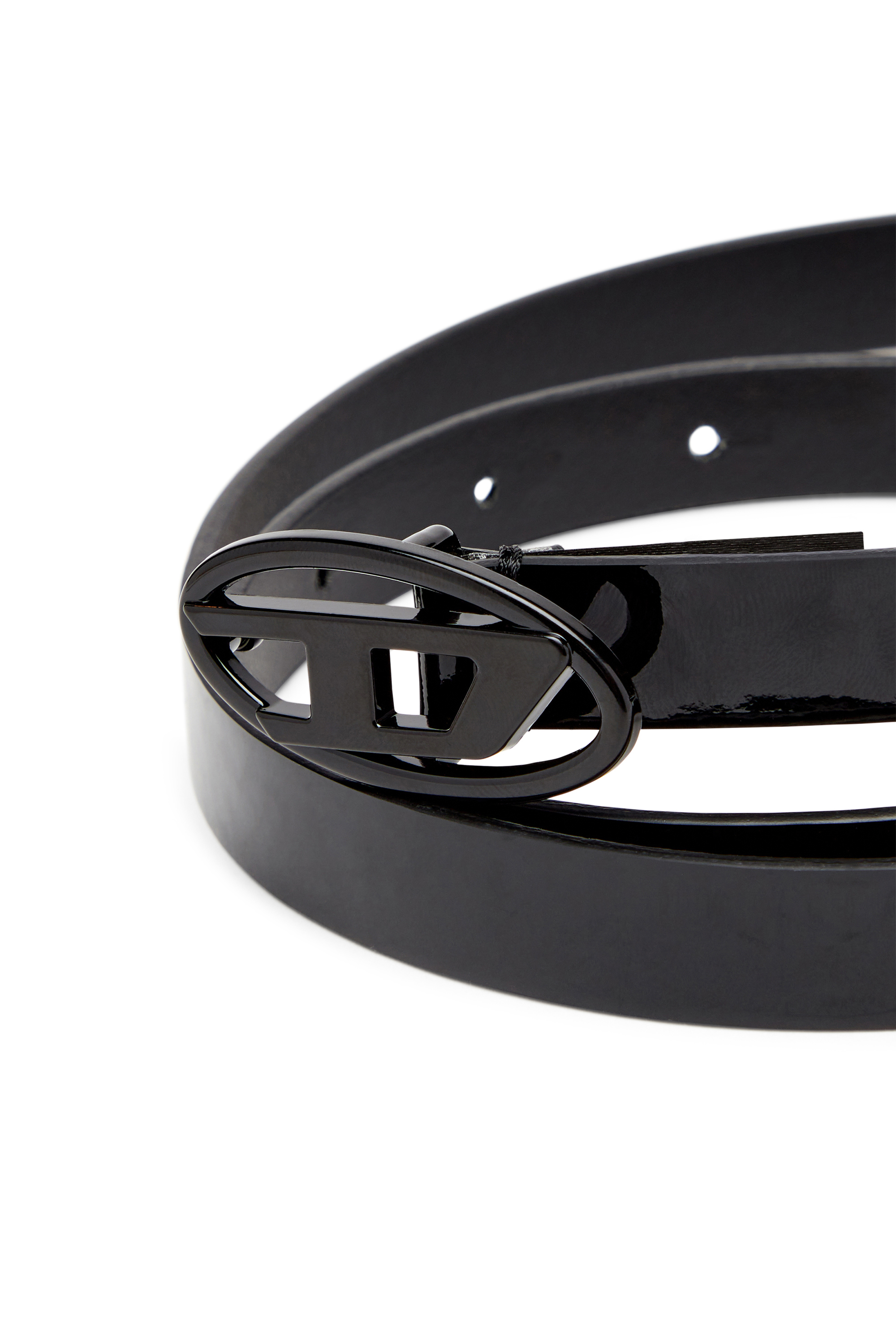 Diesel - B-PLAY 15, Ceinture 1.5 cm slim en cuir brillant Femme in Noir - 3