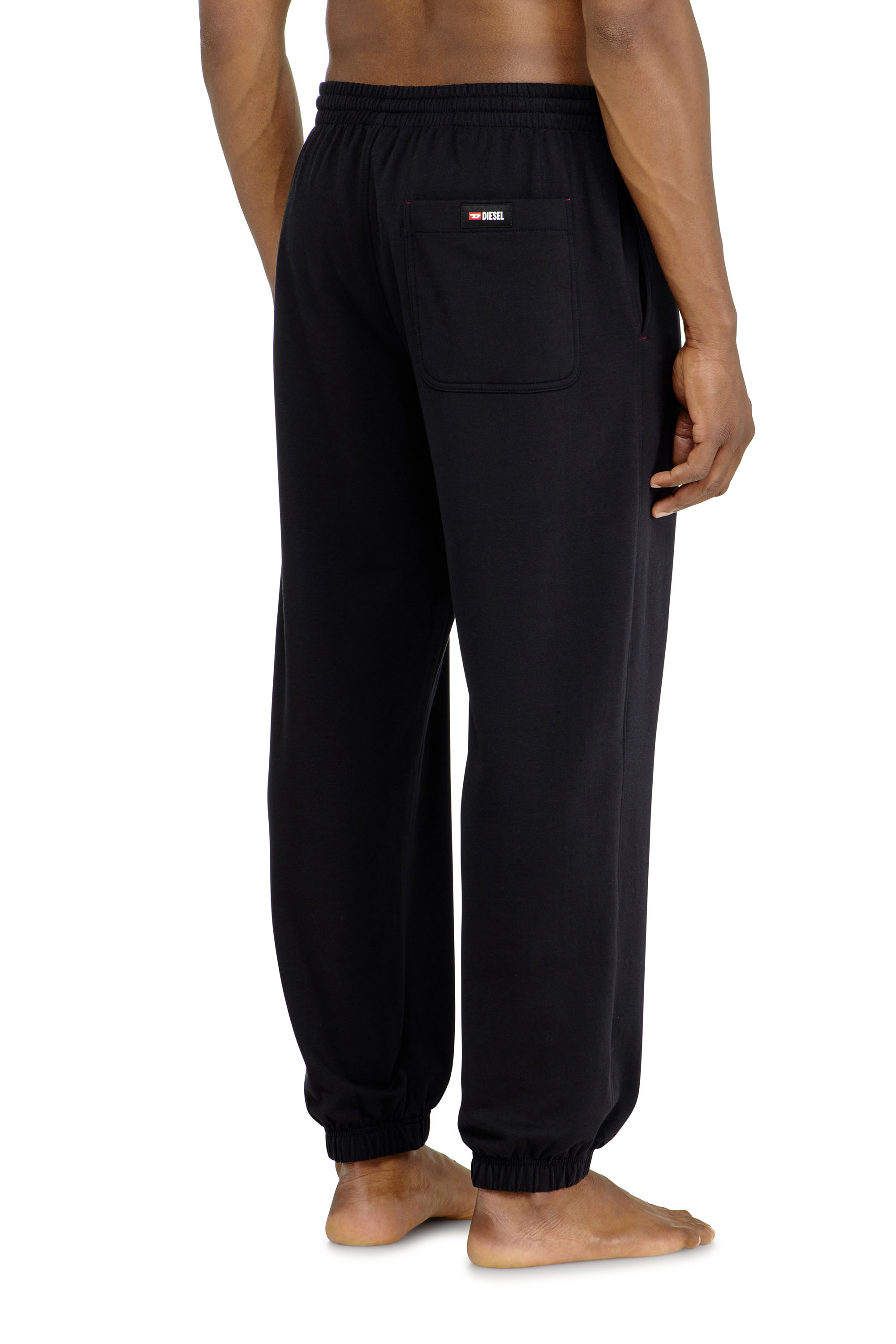 Diesel - LENNY-D-CORE, Man's Sweatpants in peached cotton blend in Black - 3