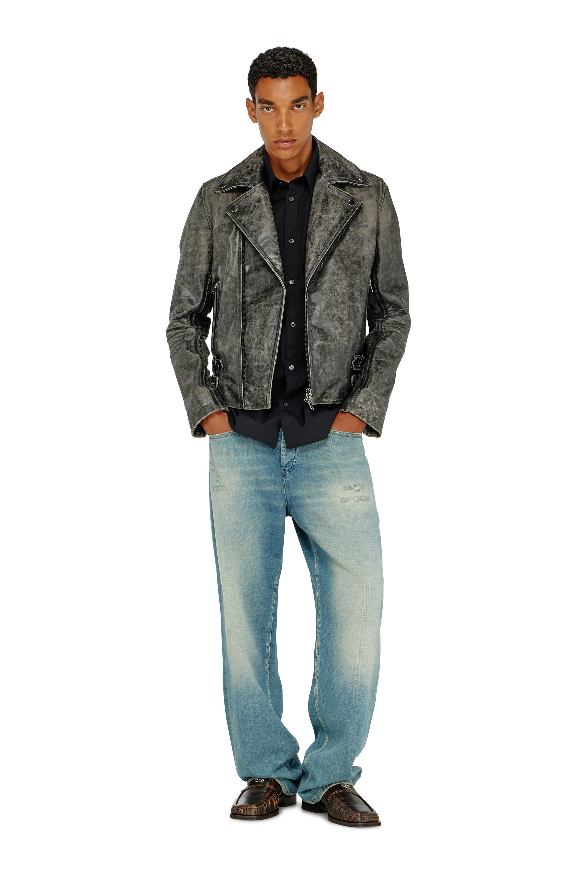 Diesel - S-SIMPLY-GSBH, Chemise en popeline extensible avec broderie Homme in Noir - 2