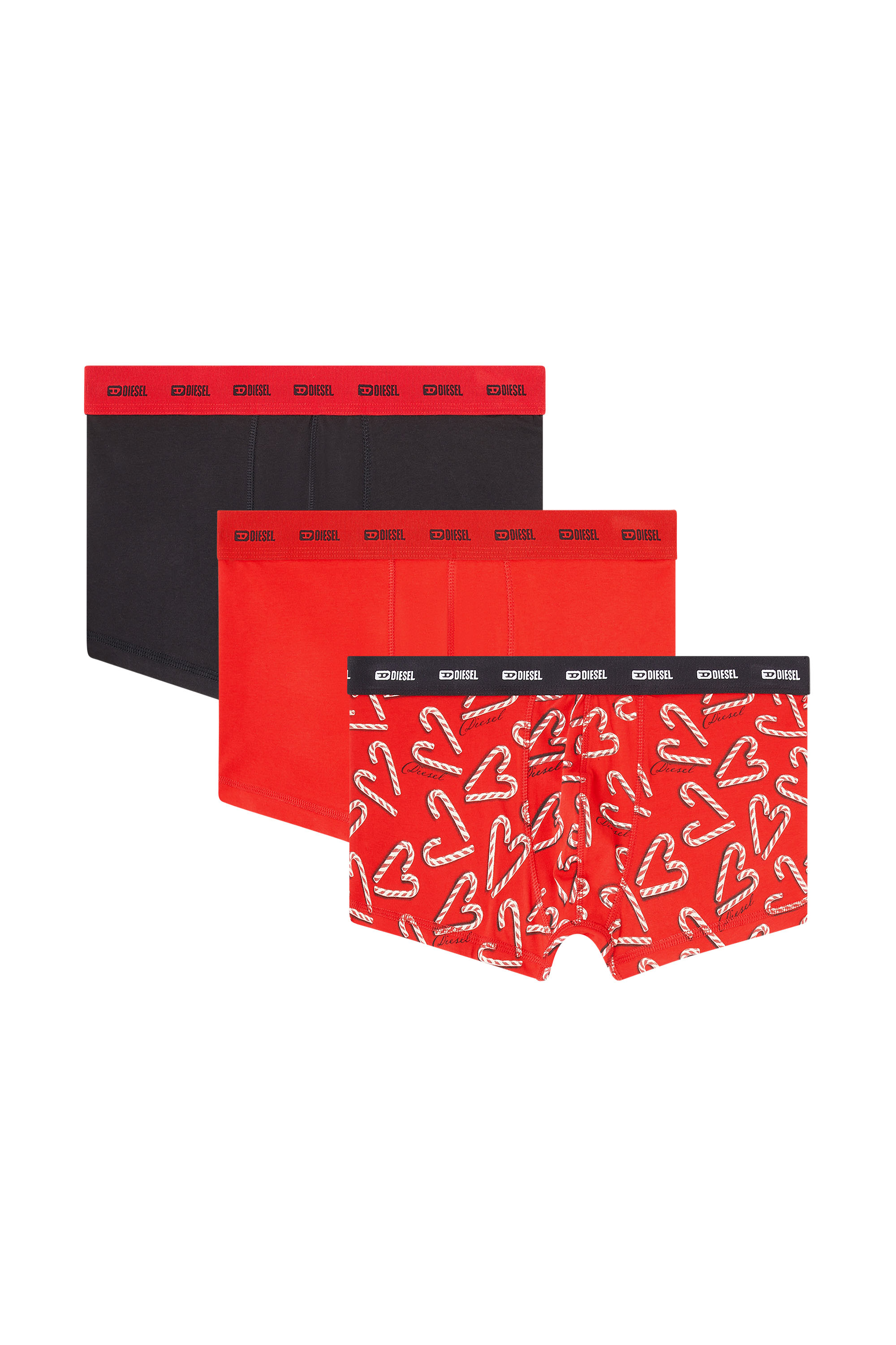 Diesel - DAMIEN-GFT-UTLT-3PACK, Lot de trois boxers en coton stretch Homme in Polychrome - 1