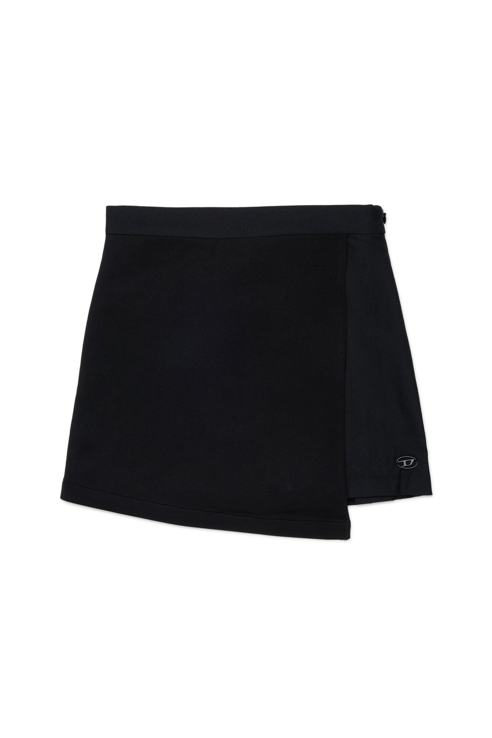 Diesel - GREBY, Jupe mini effet drap&eacute; avec dos pliss&eacute; Femme in Noir - 2