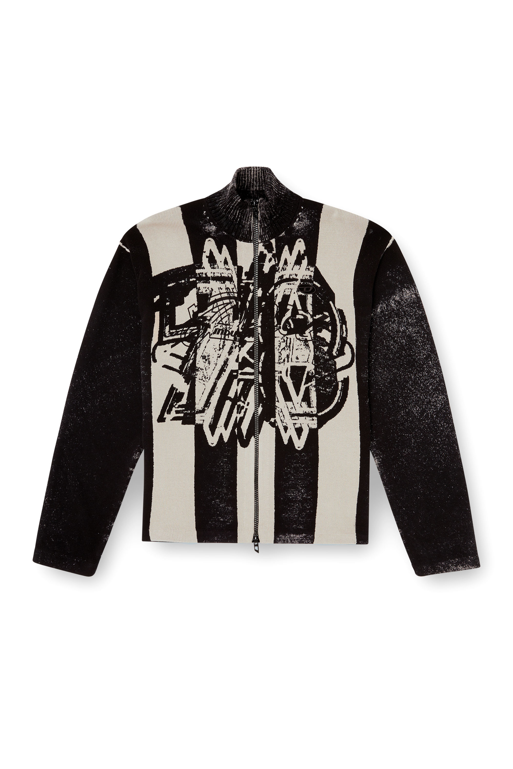 Diesel - K-OLIBA-JKT, Cardigan zippé à rayures, imprimé à l'intérieur Homme in ToBeDefined - 3