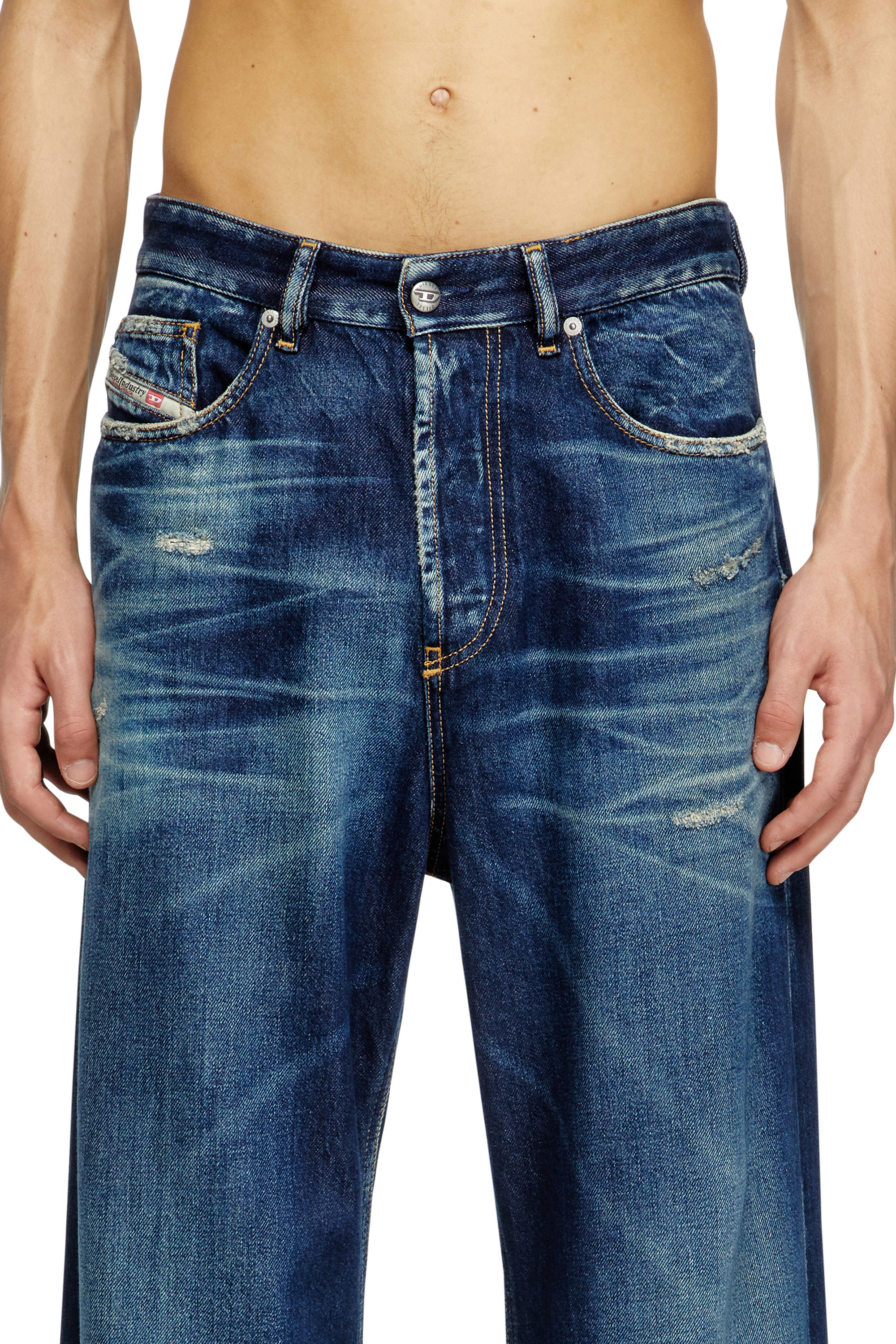 Diesel - Relaxed Jeans D-Rise 09M06 Homme, Bleu Foncé - Image 5