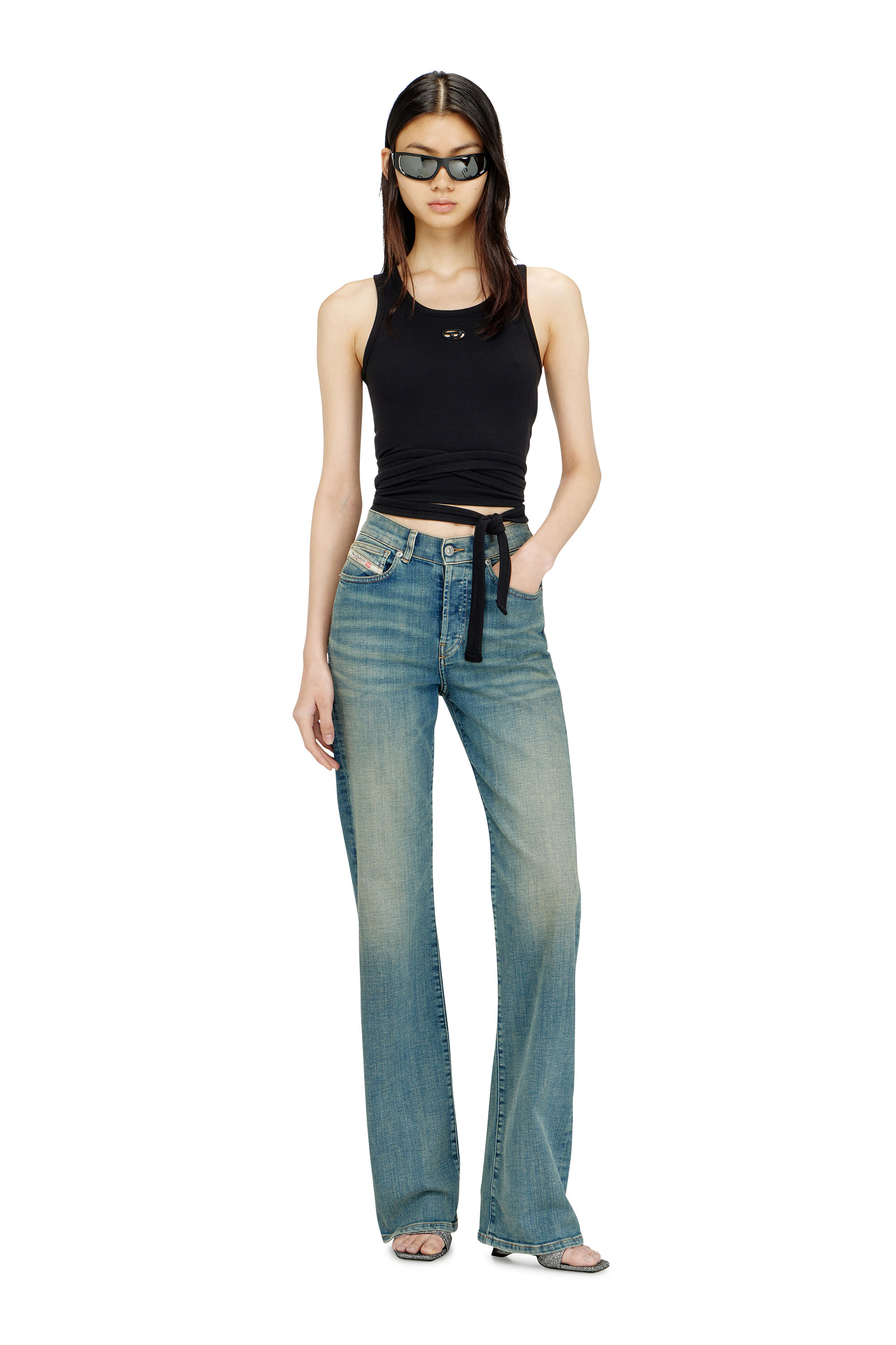 Diesel - T-ANKY-TAIL-S1, Crop top &agrave; design crois&eacute; Femme in ToBeDefined - 2