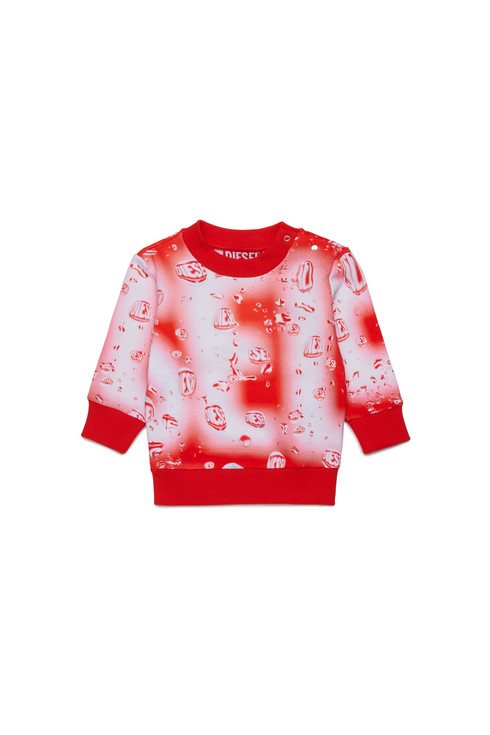 Diesel - SECONB, Unisex's Cotton sweatshirt with logo in Red - 1