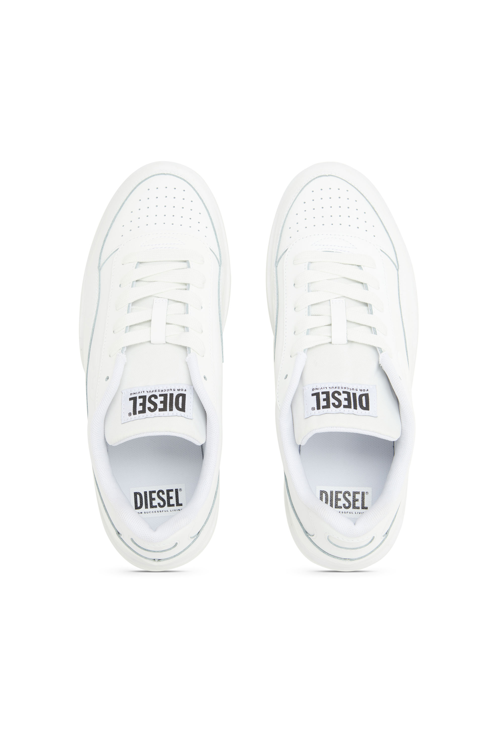 Diesel - S-TRACKER-D LOW, S-Tracker-D-Sneakers en cuir siliconé Homme in Blanc - 5