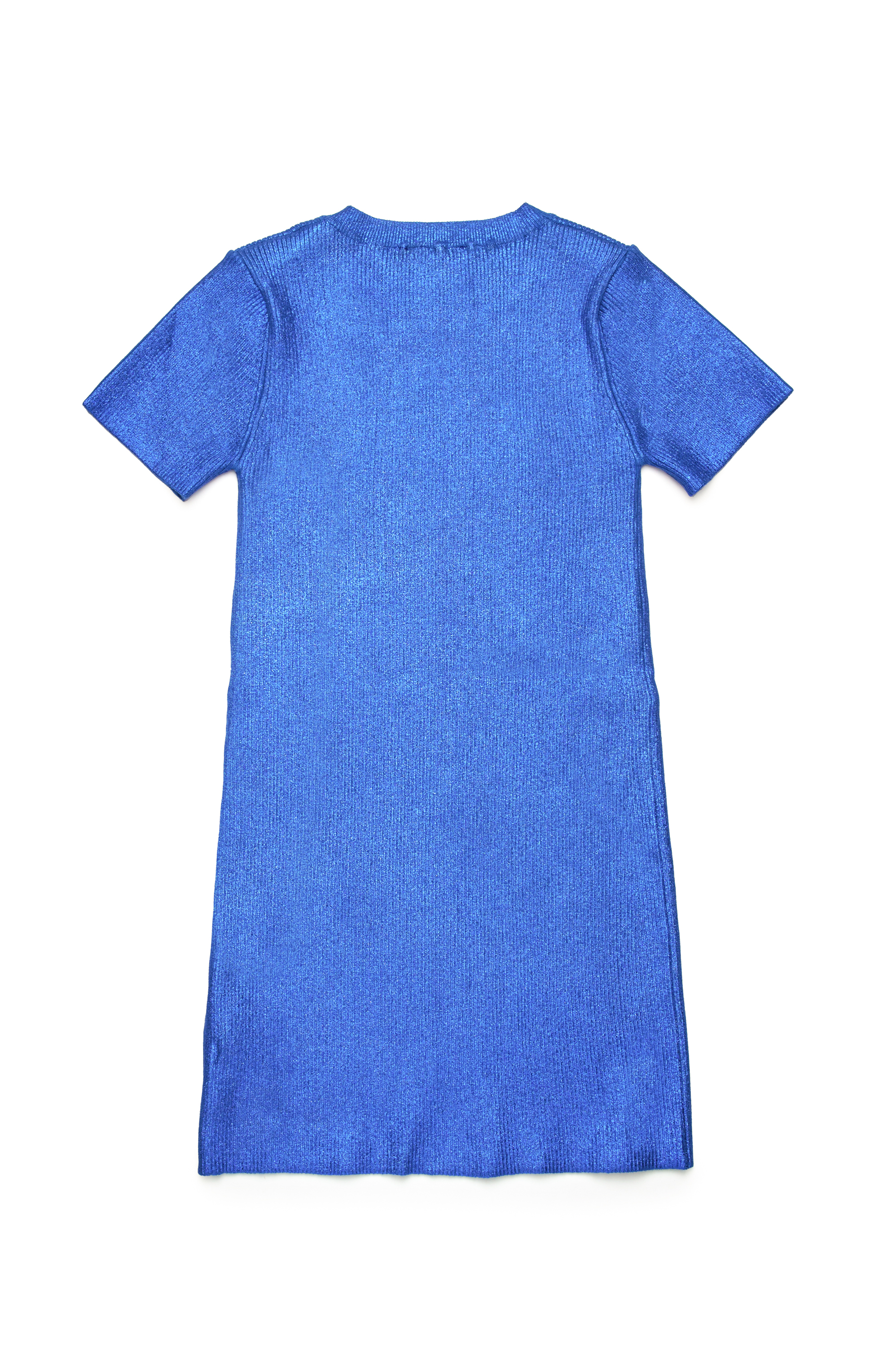 Diesel - DMONERVAX, Robe côtelée métallisée Femme in Bleu - 2