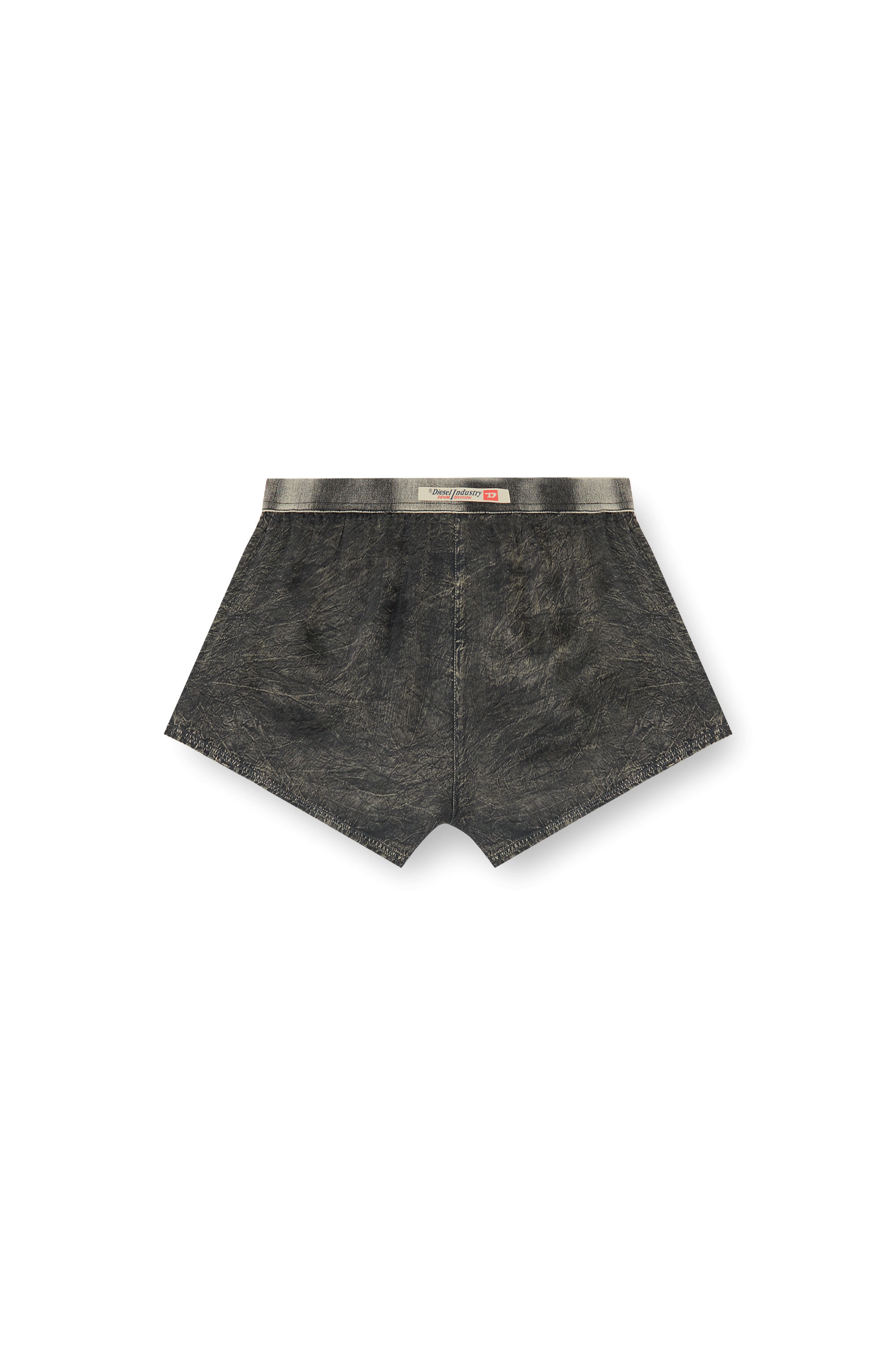 Diesel - SURYA-DNM, Short en viscose fluide trait&eacute;e Femme in Gris - 2