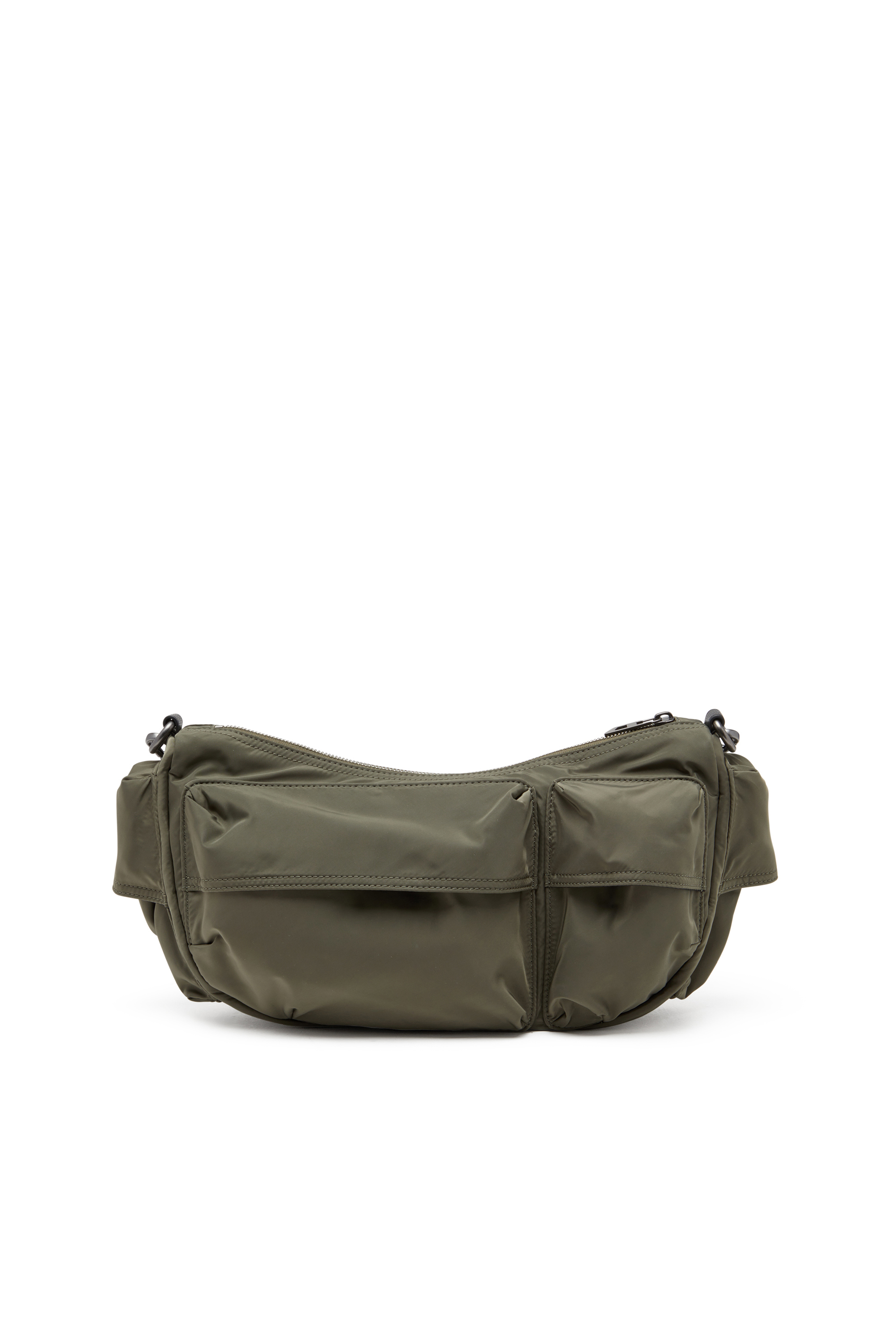 Diesel - MULTI-PKTS SHOULDER BAG X, Multi-Pkts-Sac multipoche en étoffe utilitaire Mixte in Vert - 2