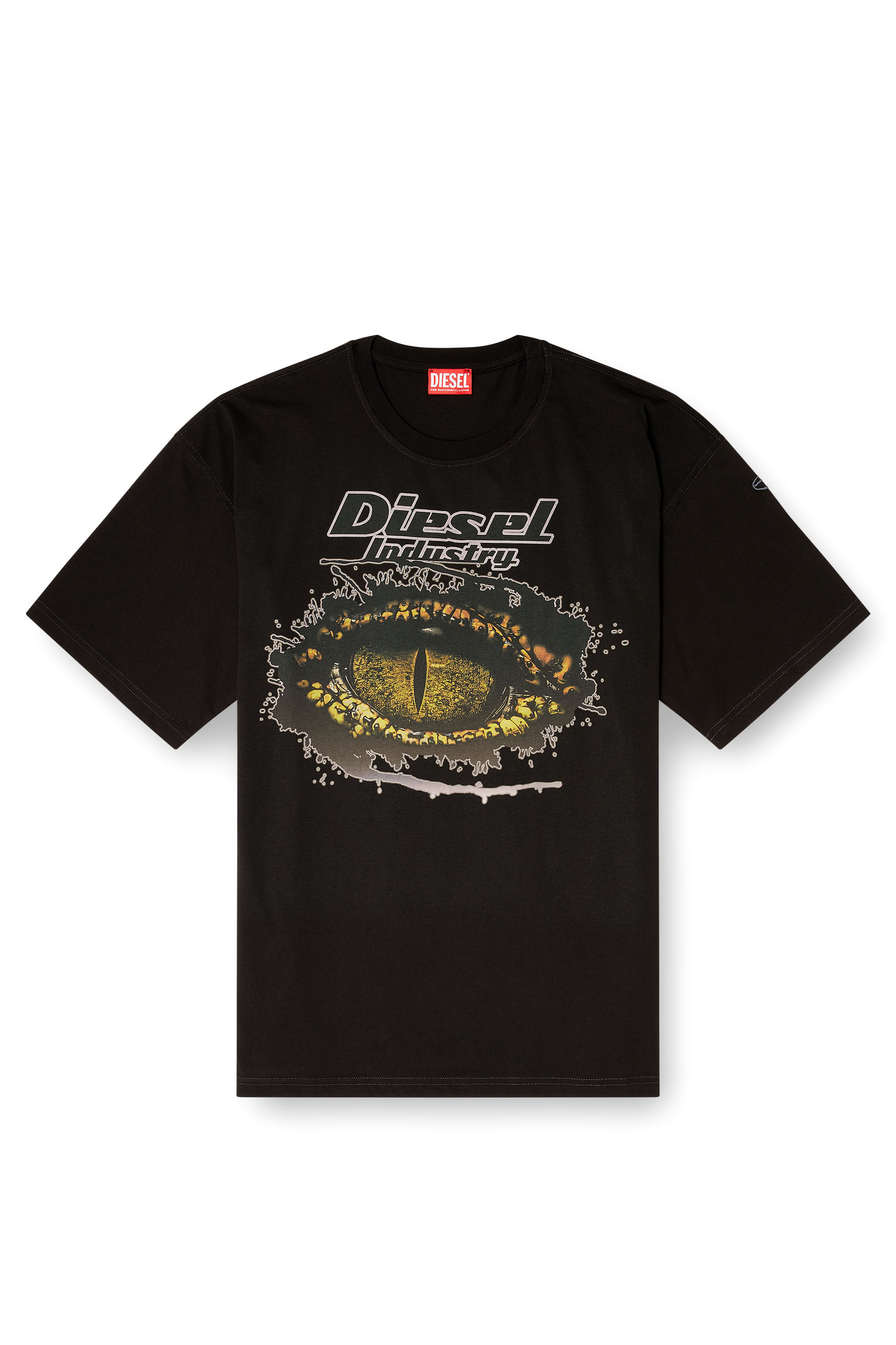 Diesel - T-BOXT-T25, T-shirt en coton avec impression numérique Homme in Noir - 3