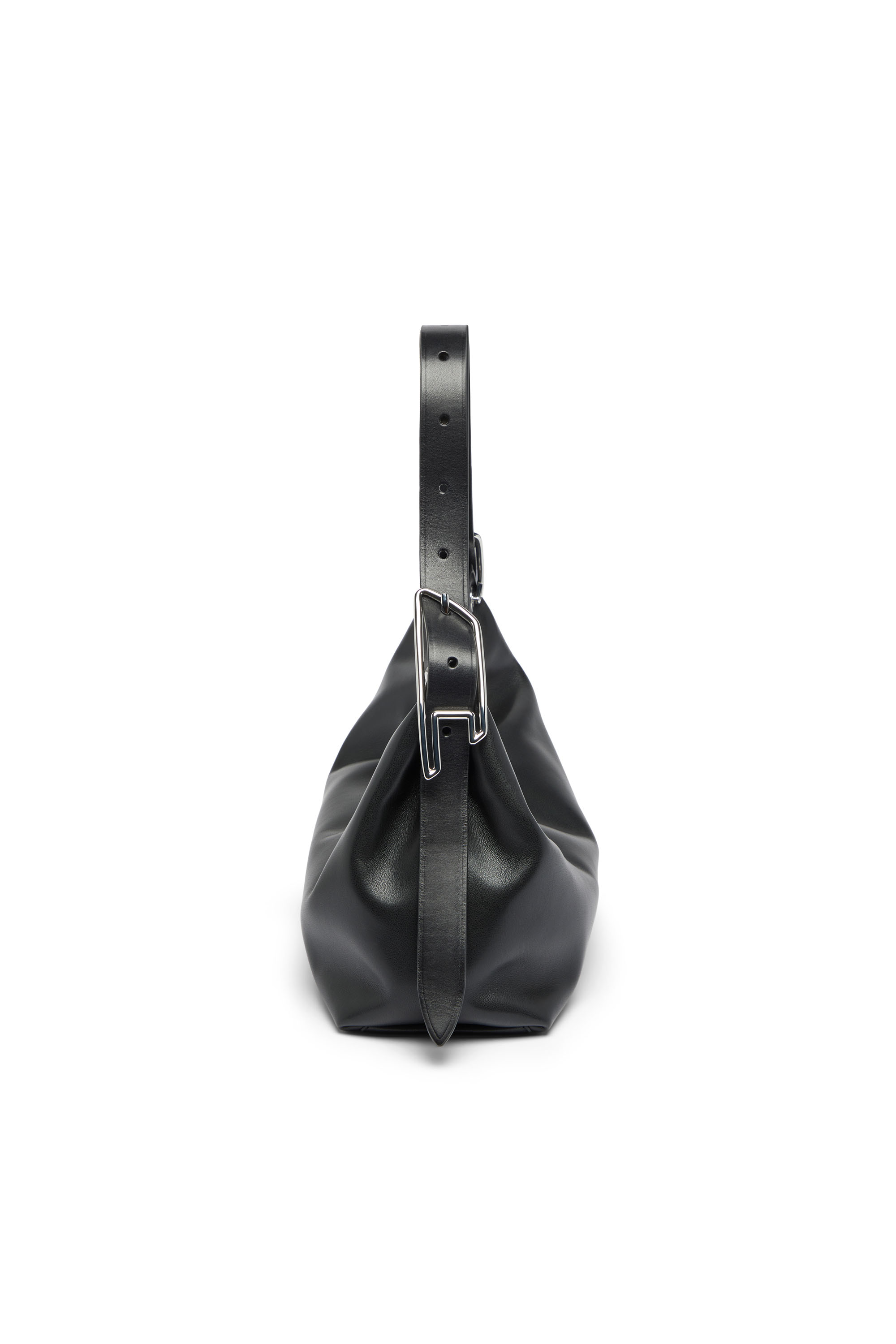 Diesel - D-LINE HOBO S, D-Line-Sac &agrave; bandouli&egrave;re en cuir Femme in Noir - 5