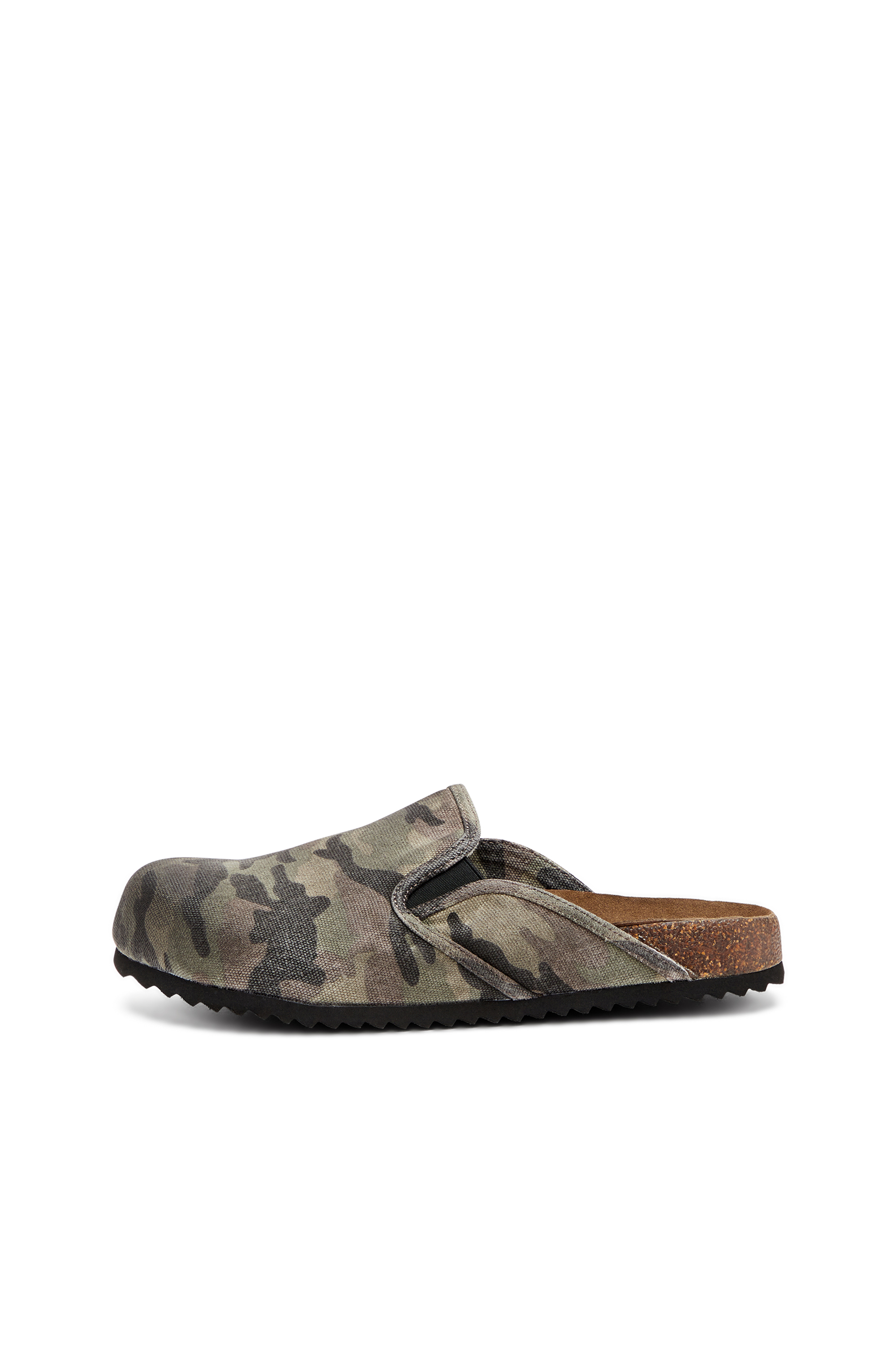 Diesel - D-WOODSTOCK SLIP-ON, Mules en toile avec imprimé camouflage Homme in Vert - 7