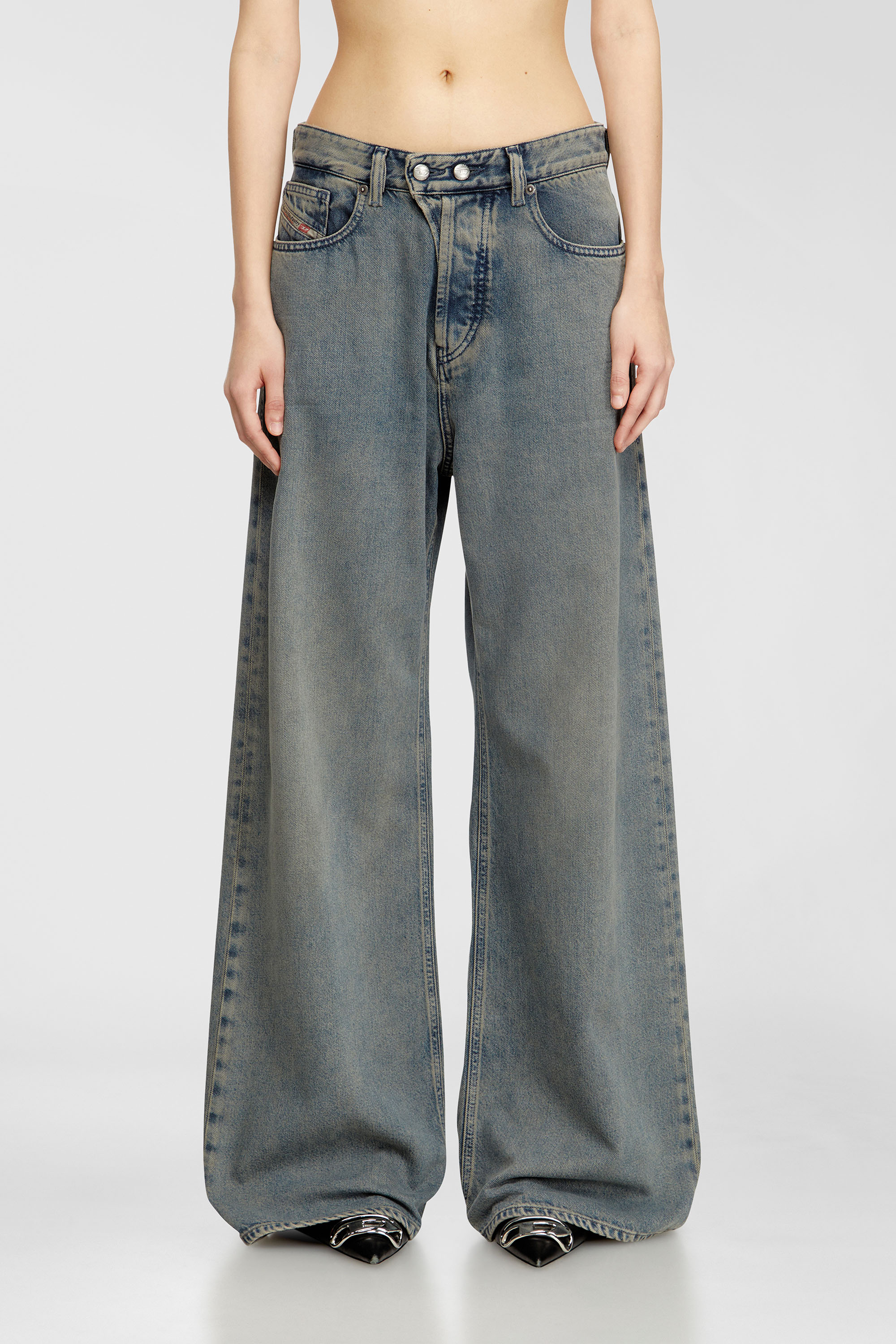 Diesel - Woman's Relaxed Jeans 1996 D-Sire 09N24, Medium blue - 2