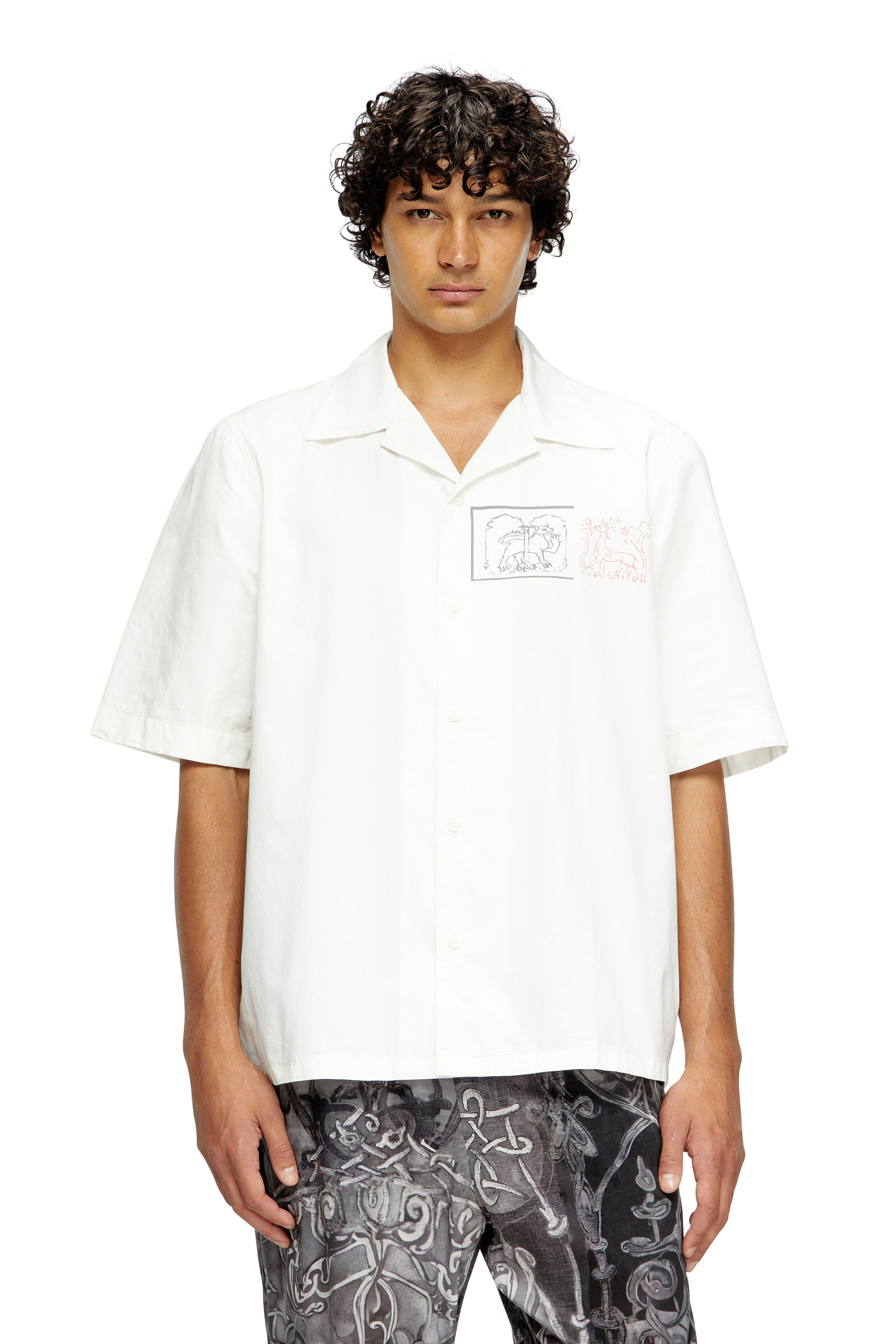 Diesel - S-BRACK-A-HGBS, Chemise avec imprimé épée Homme in ToBeDefined - 1