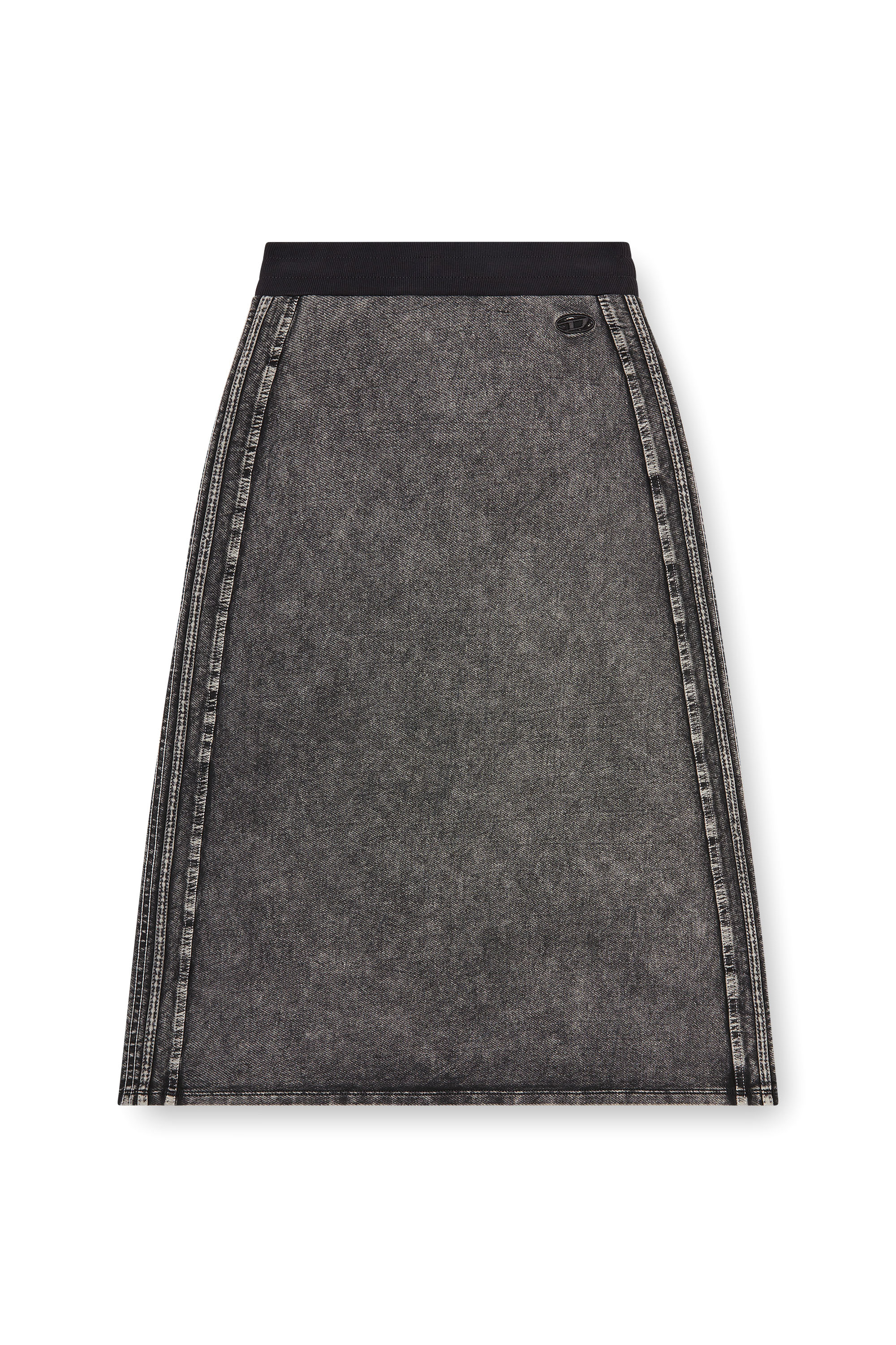 Diesel - O-ERMY, Jupe en coton polaire avec bandes lat&eacute;rales Femme in ToBeDefined - 3