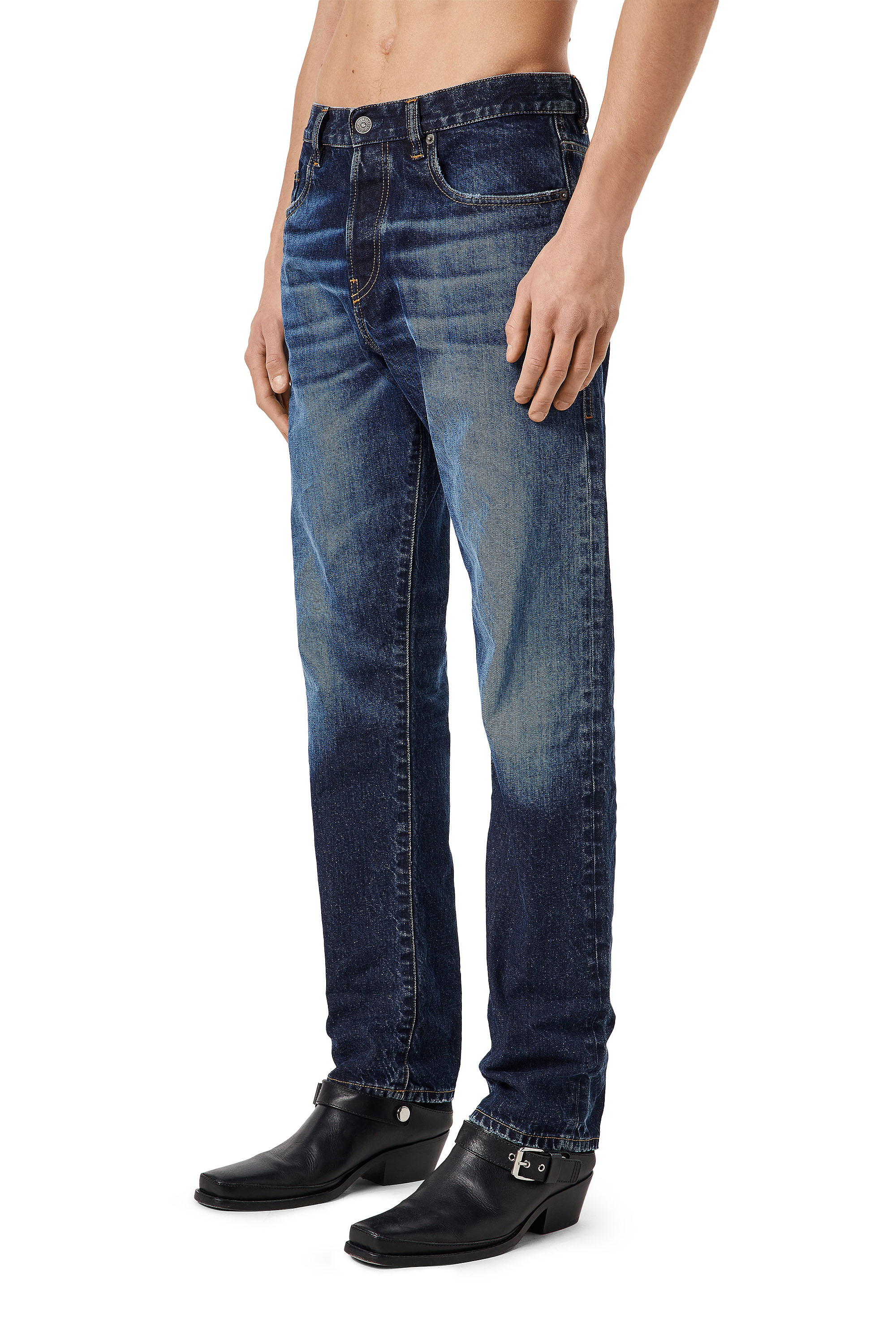 Diesel - 2020 D-Viker 09C64 Straight Jeans, Dark Blue - Image 3