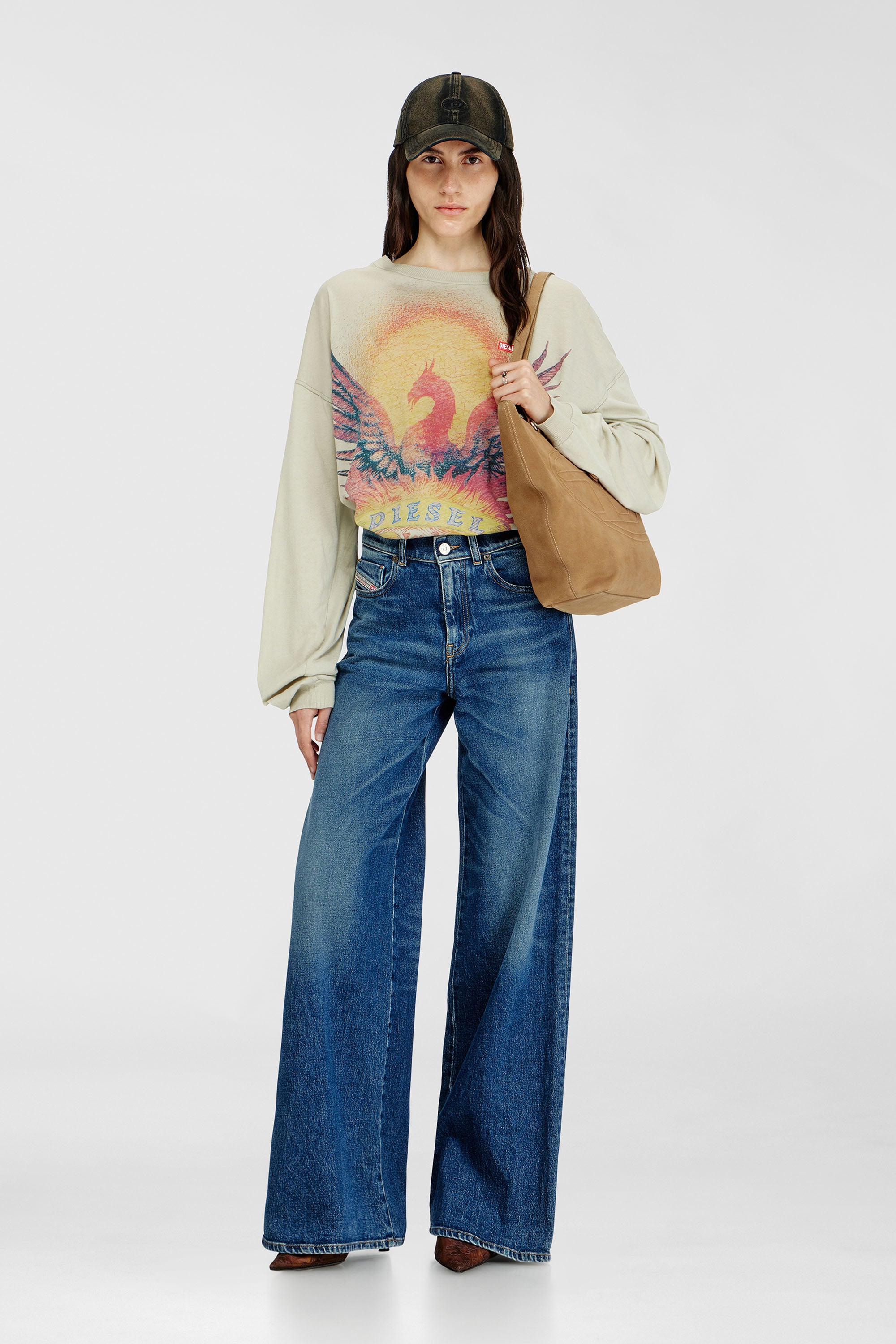 Diesel - Flare Jeans 1978 D-Akemi 09L21 Femme, Bleu moyen - Image 1
