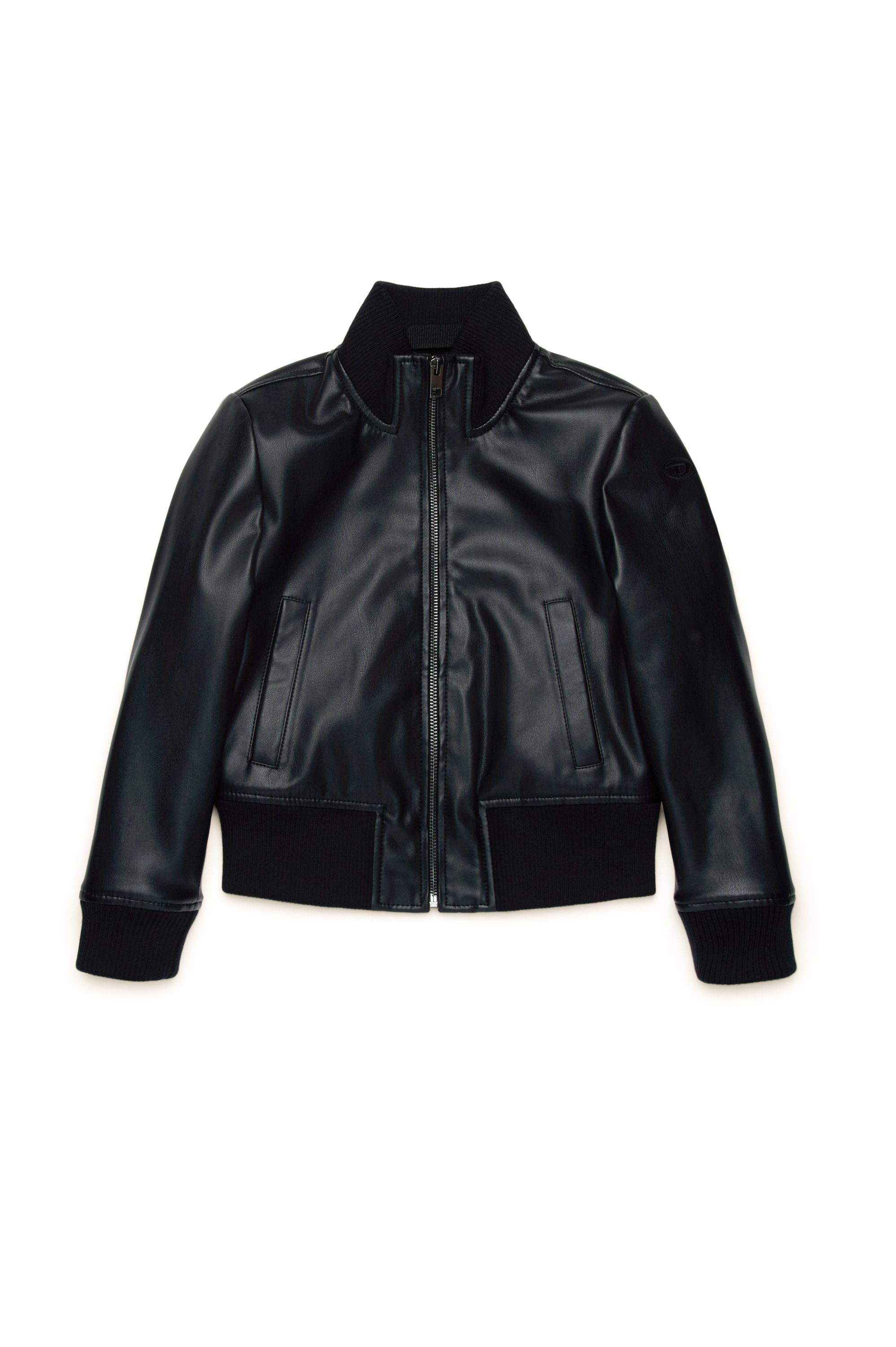 Diesel - JLHUNG, Veste biker avec broderie Oval D Femme in Noir - 1