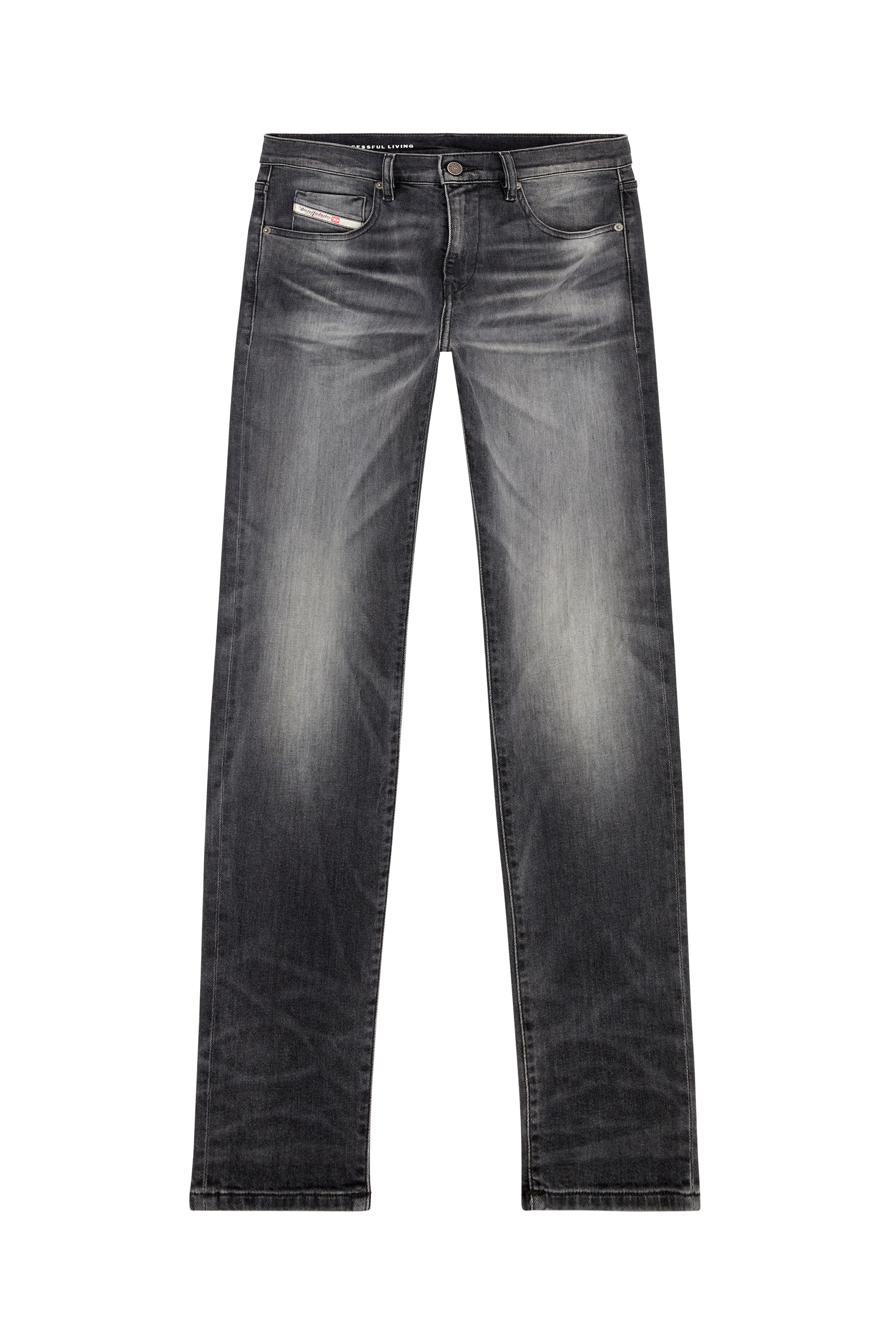Diesel - Slim Jeans 2019 D-Strukt 09J52, Noir/Gris foncé - Image 5